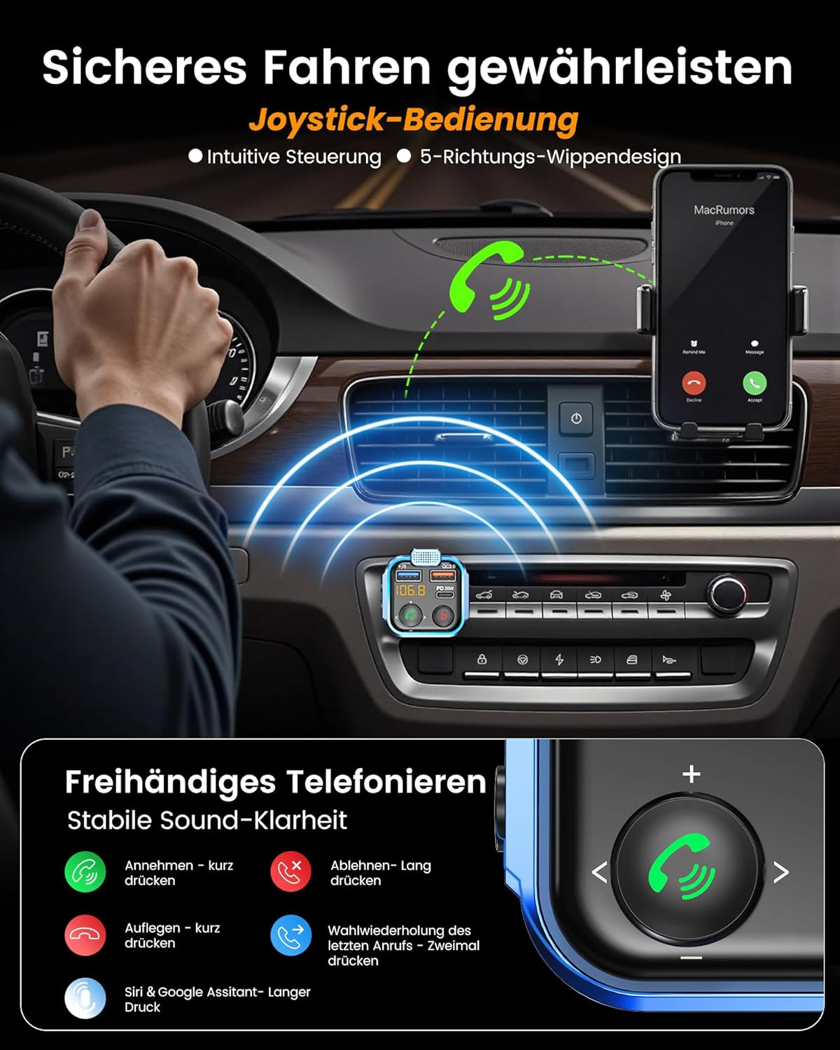 Detalle 2 de LENCENT 38W FM Transmitter Auto
