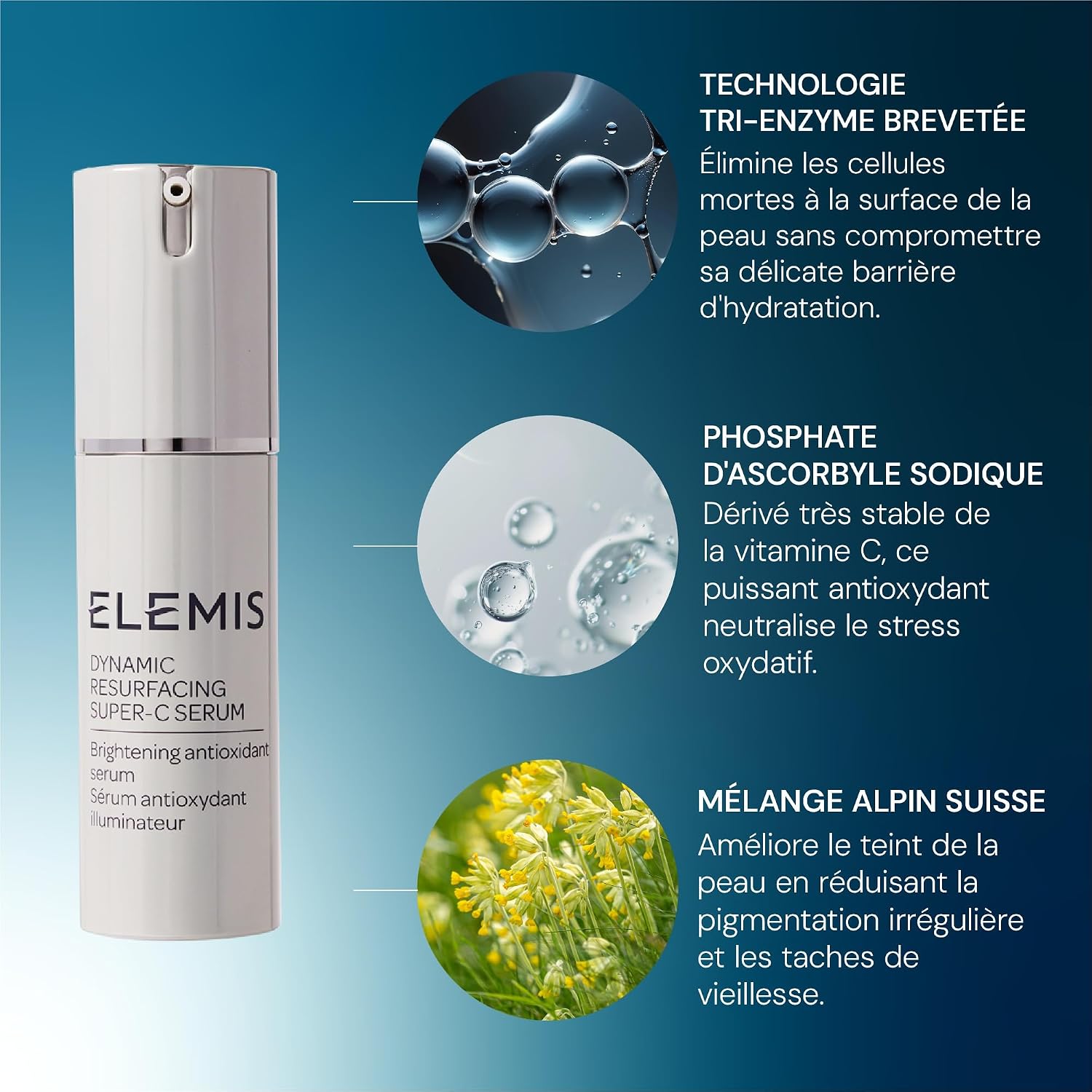 Detalle 2 de ELEMIS Sérum super-c dynamic resurfaçant, éclaircissant affiné et illumine – 30 ml