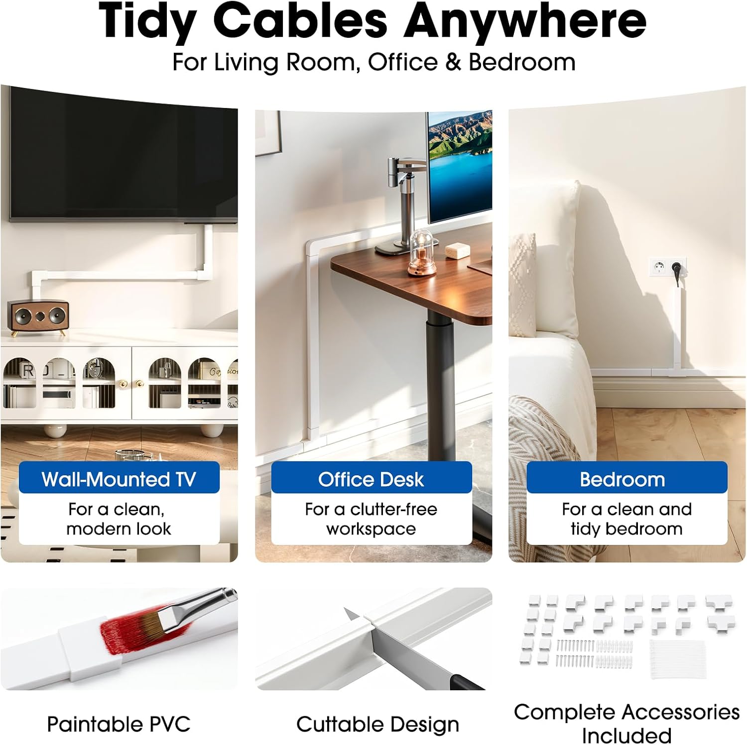 Thumbnail 4 de Flow fire White Cable Trunking 4m