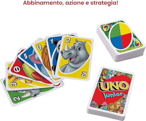 Detalle de Mattel Games UNO Junior — Gioco di Carte per Bambini 3+ (2‑4 Giocatori)