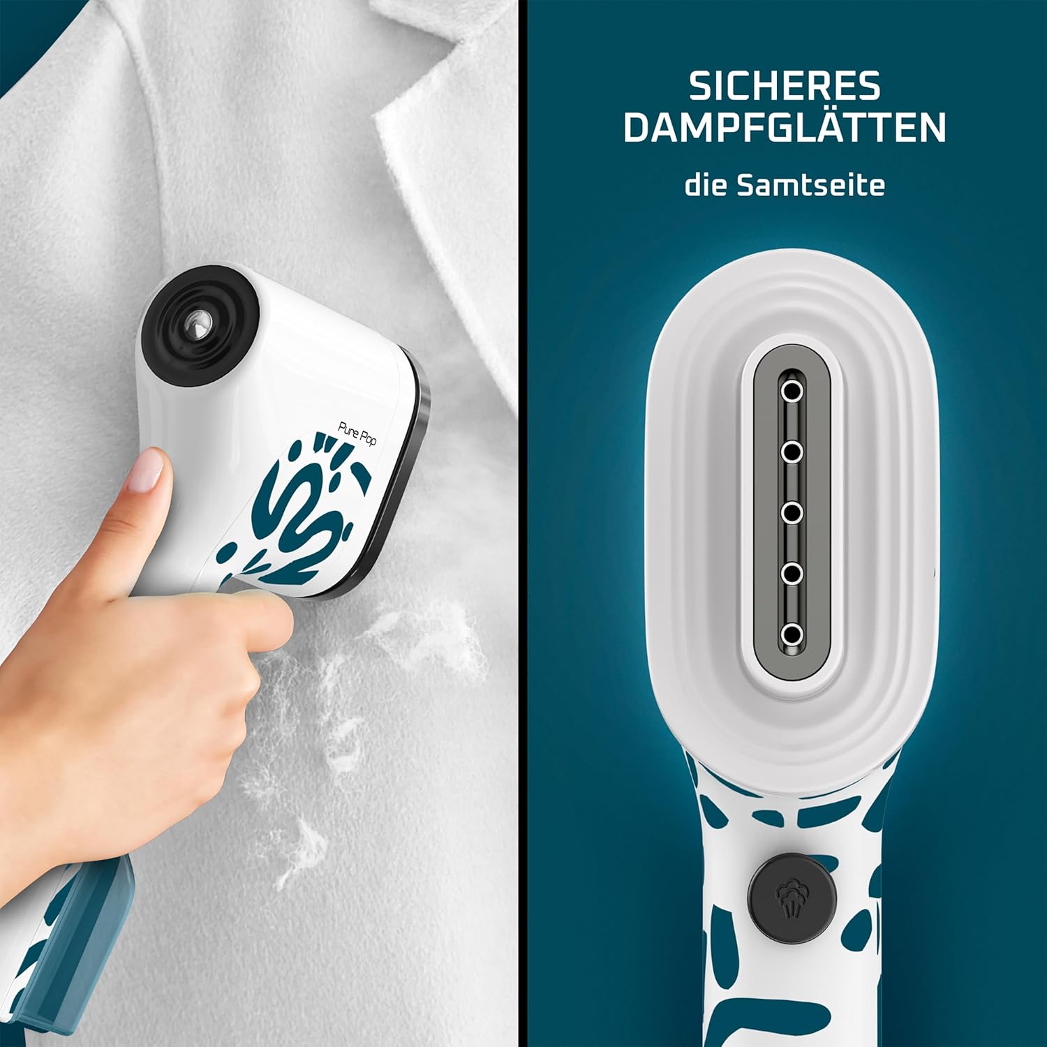 Thumbnail 5 de Tefal Pure Pop Home & Travel Dampfbürste DT2040E1 – flexible Textilpflege für Zuhause und unterwegs