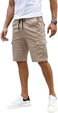 Detalle de Elegancity Cargo-Shorts für Herren mit elastischem Bund und 6 Taschen – kurze Chino Shorts für Sommer & Freizeit (S–XXL)