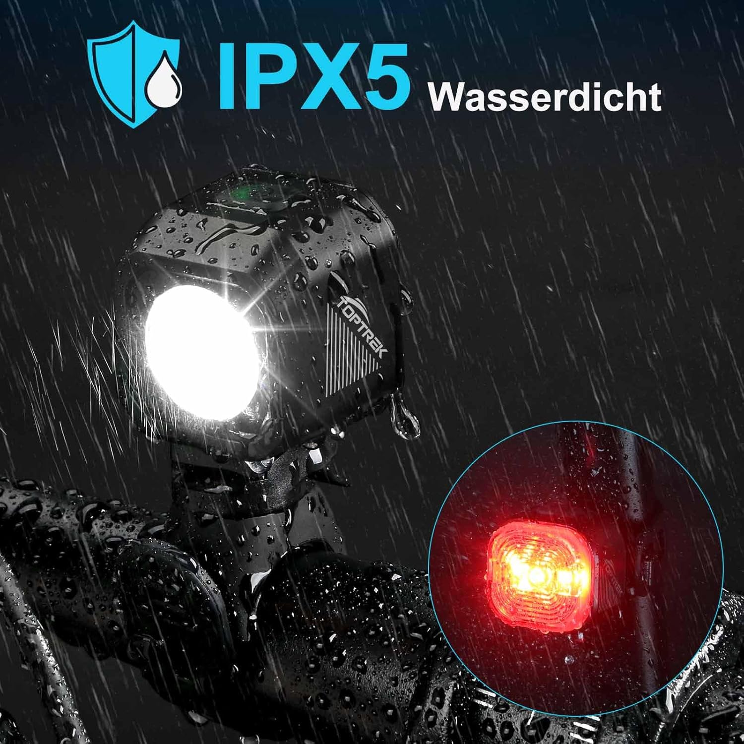 Thumbnail 4 de toptrek Fahrradlicht Set 2000 mAh