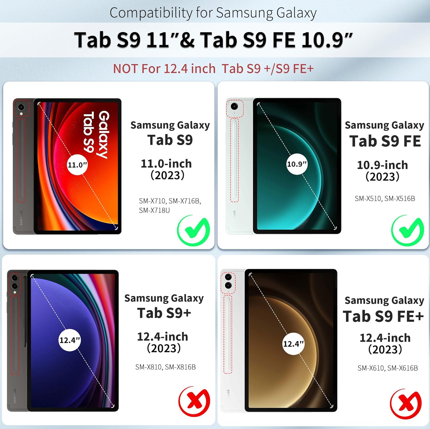 Thumbnail 1 de EasyAcc Hülle für Samsung Galaxy Tab S10 Lite/S10 FE 10.9" 2025 / S9 FE 10.9" / S9 11 Zoll – Ultra Dünn, S Pen Halter, Standfunktion, Dunkelgrün