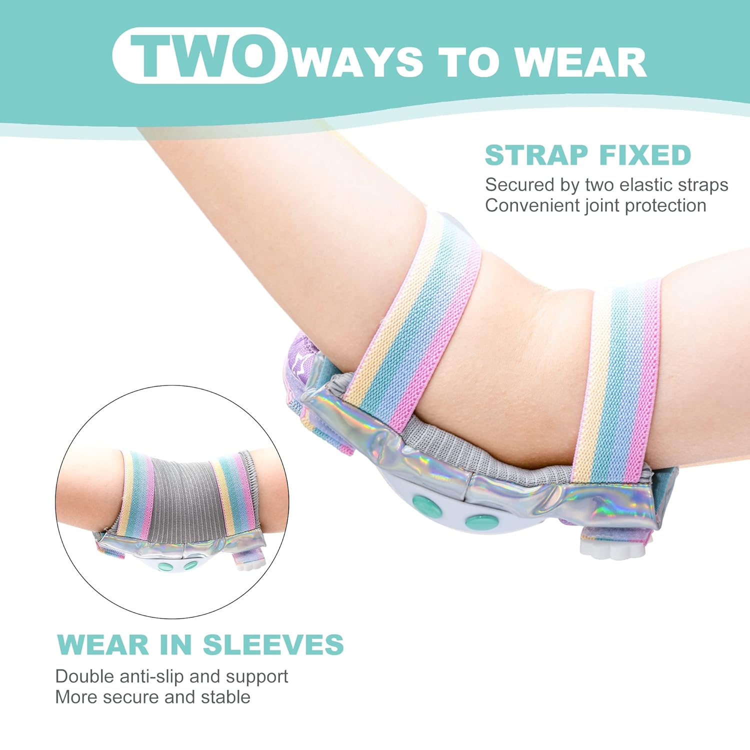 Thumbnail 4 de SULIFEEL Rainbow Unicorn 7-in-1 Kids Protective Gear Set (Knee Pads, Elbow Pads, Wrist Guards)