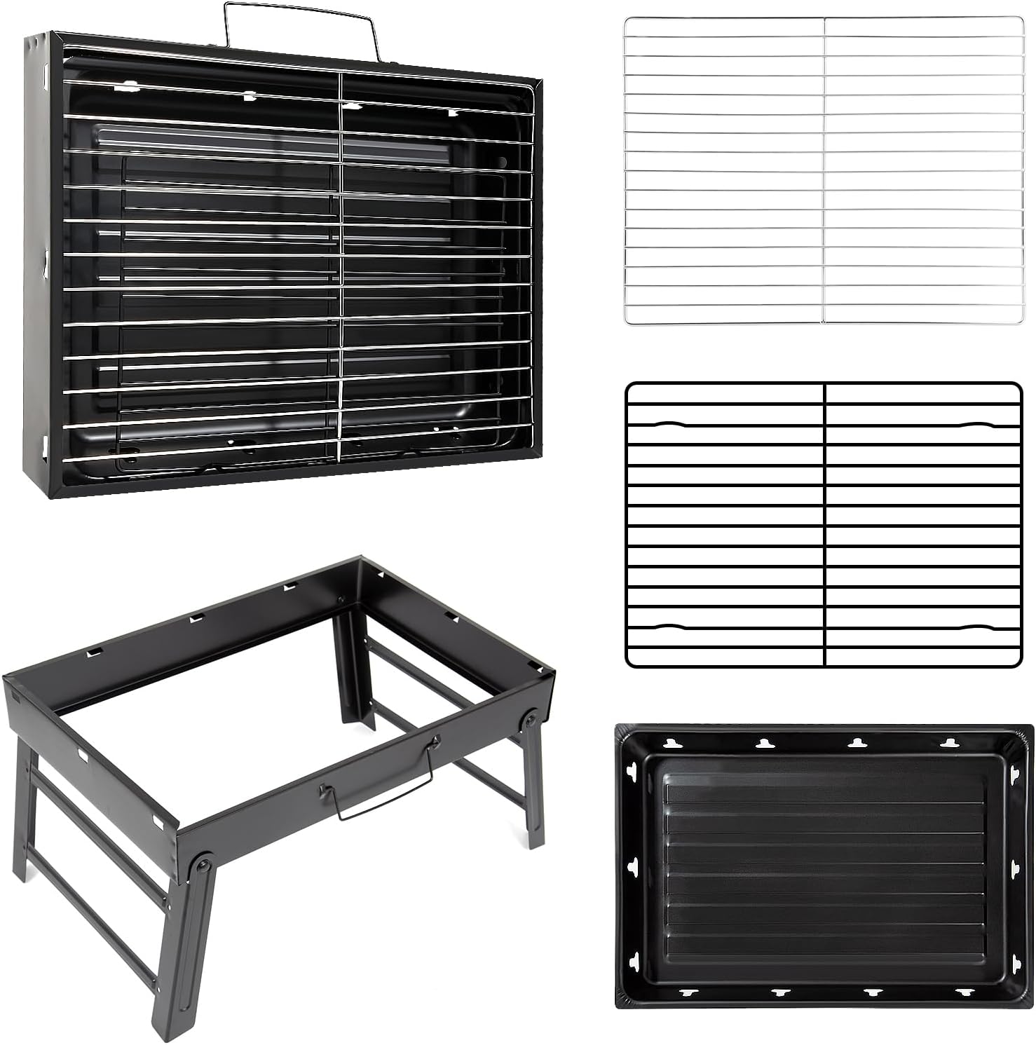 Thumbnail 5 de AGM Charcoal Barbecue: Portable Foldable BBQ Grill for Outdoor Cooking