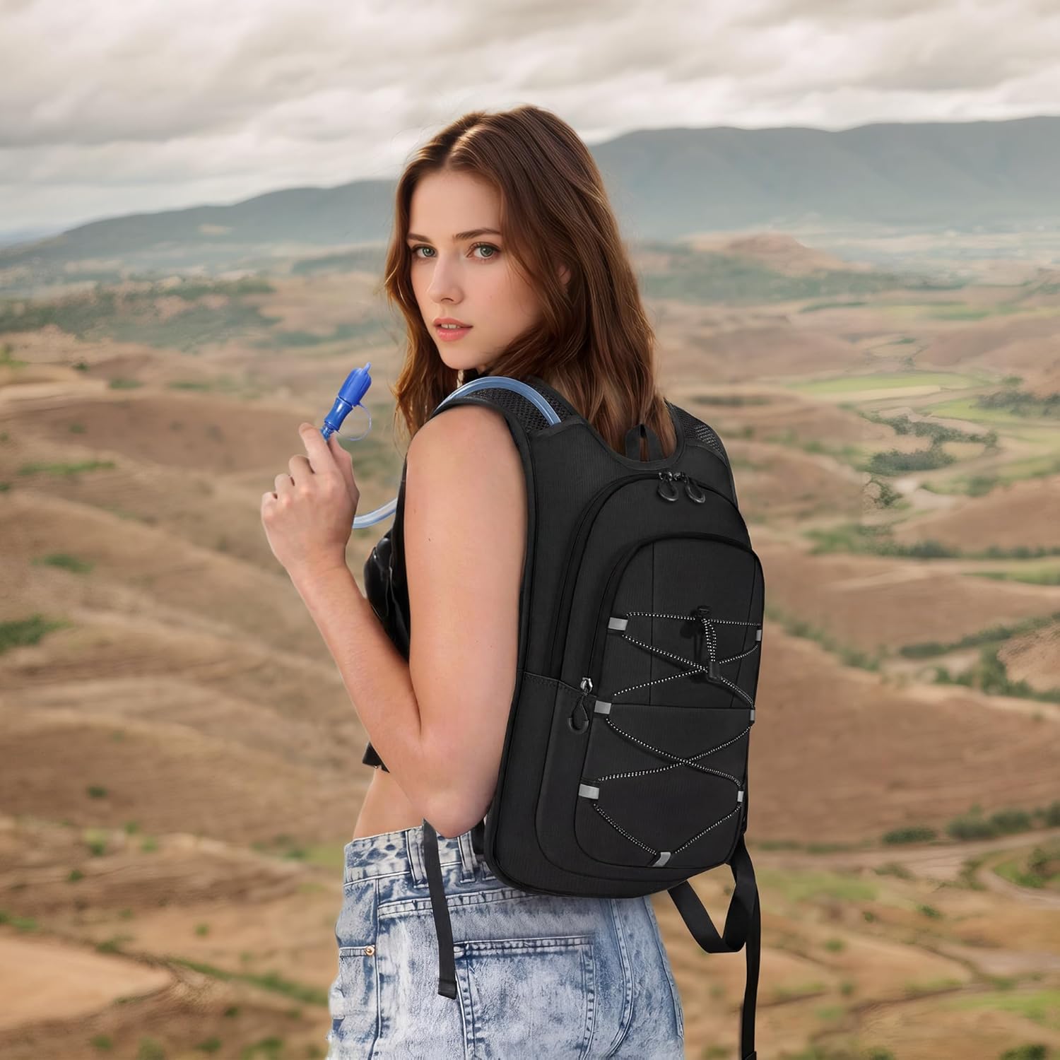 Thumbnail 5 de MIYCOO Hydration Backpack (2L Hydration Bladder) Lightweight Water Backpack for Running, Hiking, Cycling