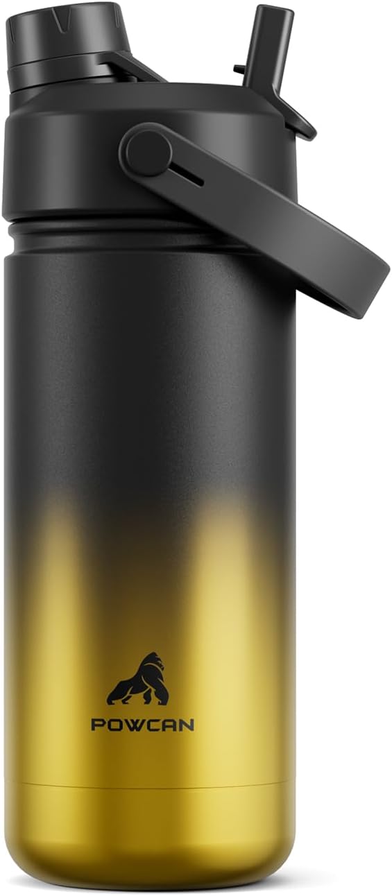 Detalle de POWCAN 18 oz Insulated Water Bottle with 2-in-1 Lid, King