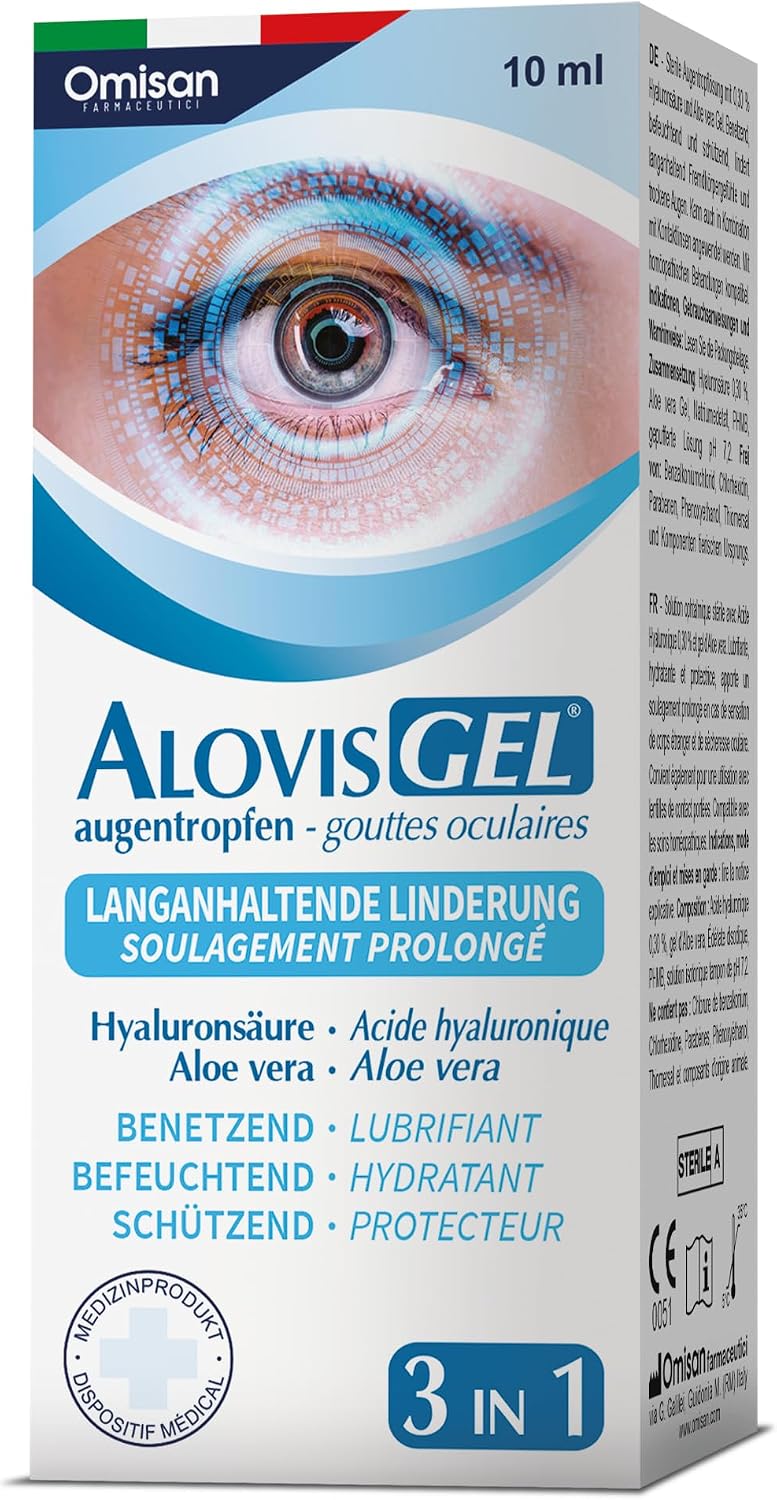 Thumbnail 6 de AlovisGel Liquid-Gel 3in1 - Collirio Sterile Lubrificante, Idratante e Rinfrescante per Occhi Secchi (10 ml)