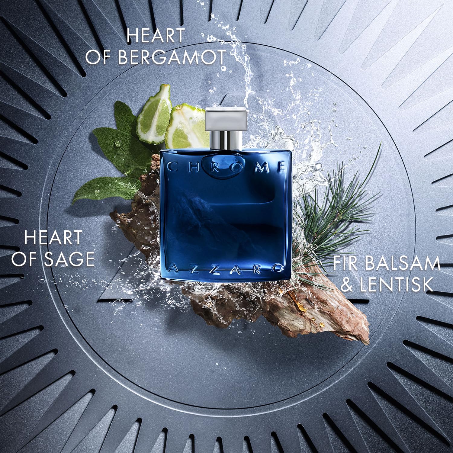 Detalle 2 de Azzaro Chrome Parfum Herren – Eau de Parfum mit Bergamotte, Salbei und Balsamholz