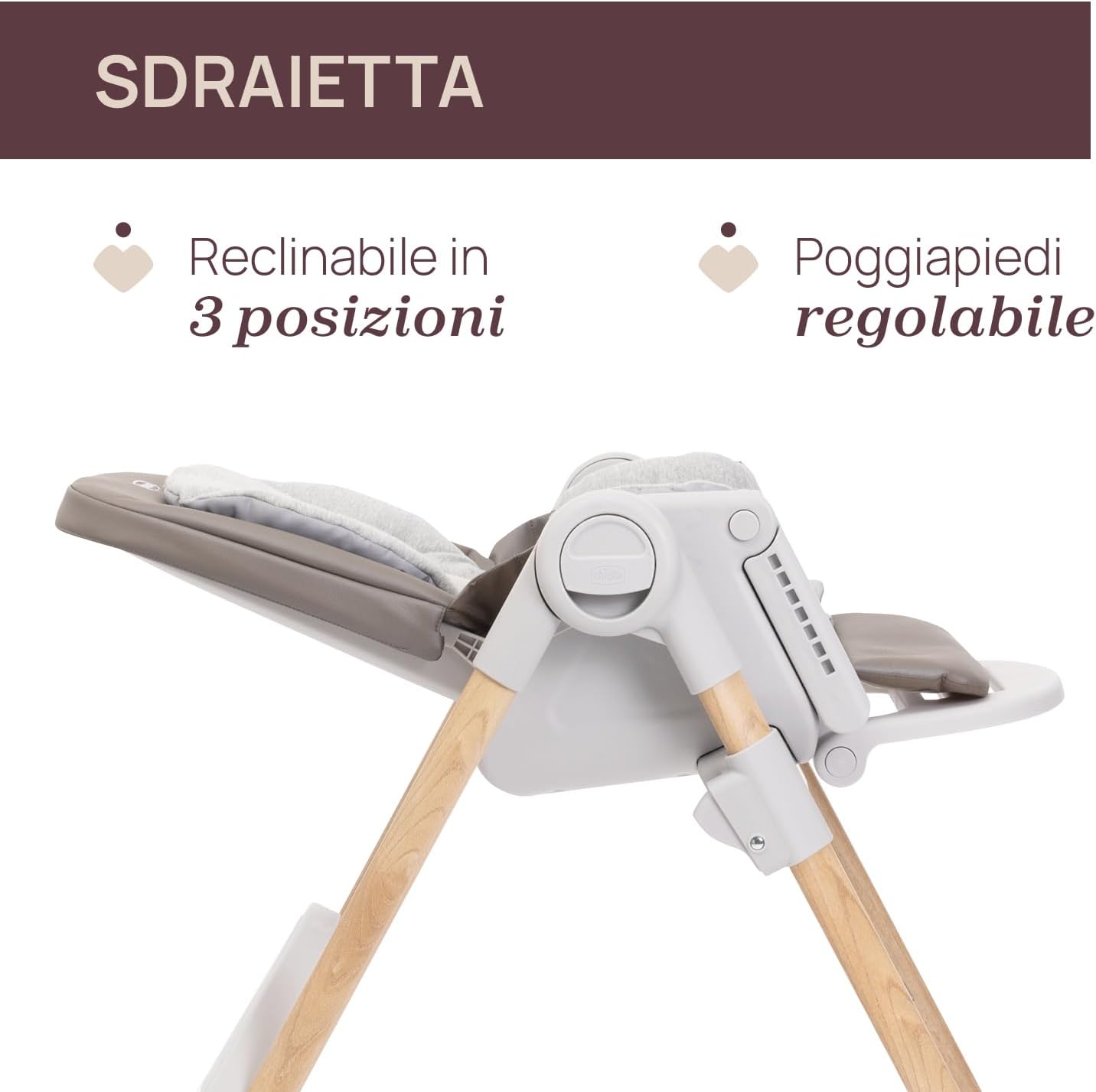 Thumbnail 4 de Chicco Polly Armonia: seggiolone evolutivo 0–40 kg con seduta regolabile e design moderno