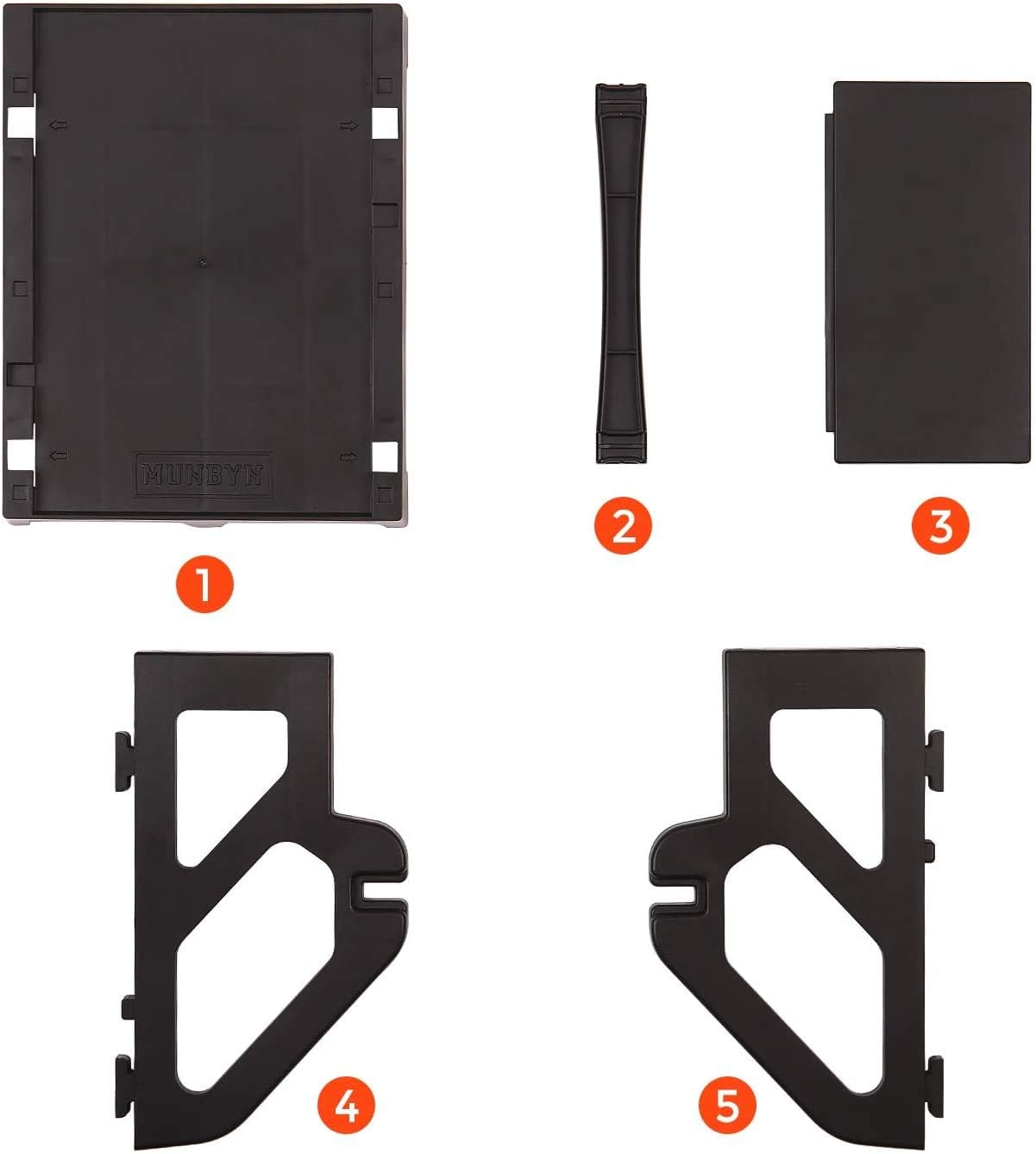 Thumbnail 6 de MUNBYN ILH01 Black label holder for roll and stack fan-fold thermal labels
