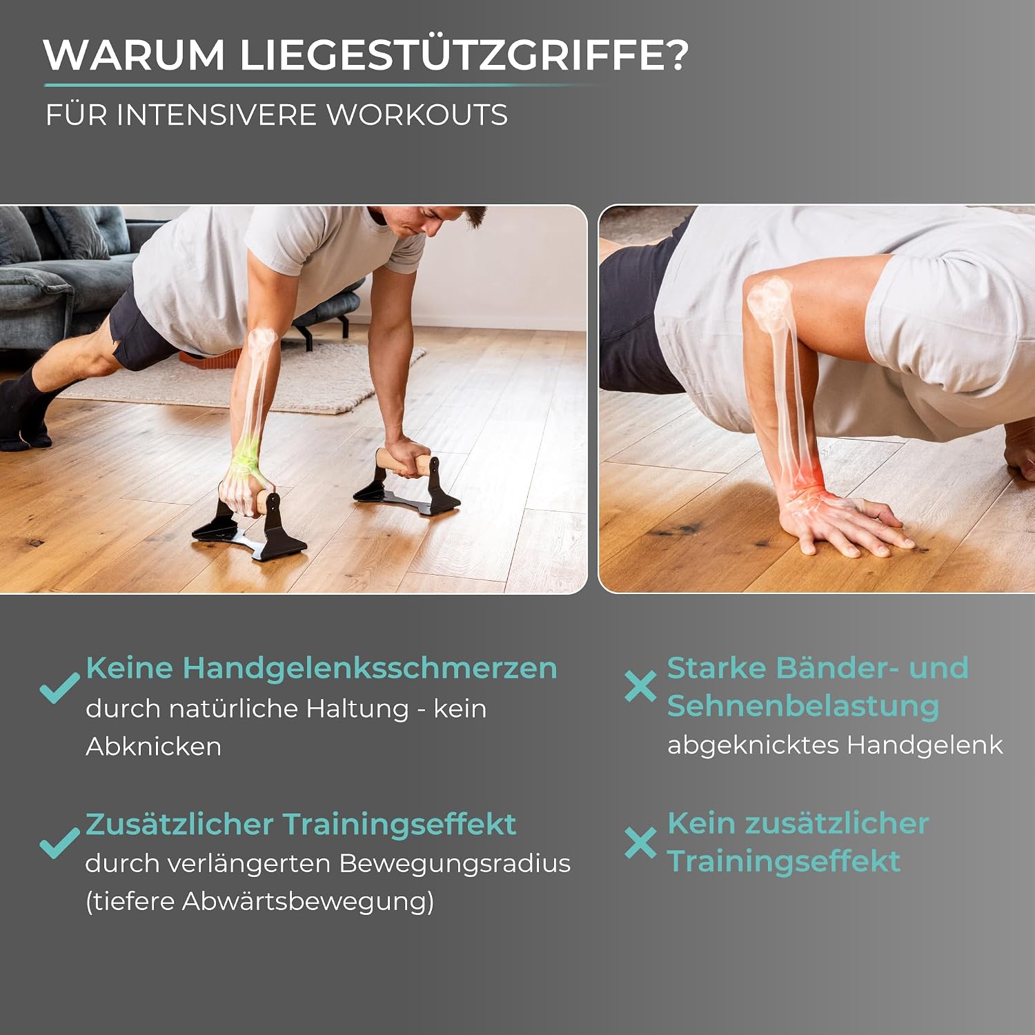 Thumbnail 6 de PULLUP & DIP Liegestützgriffe Holz mit 200 kg