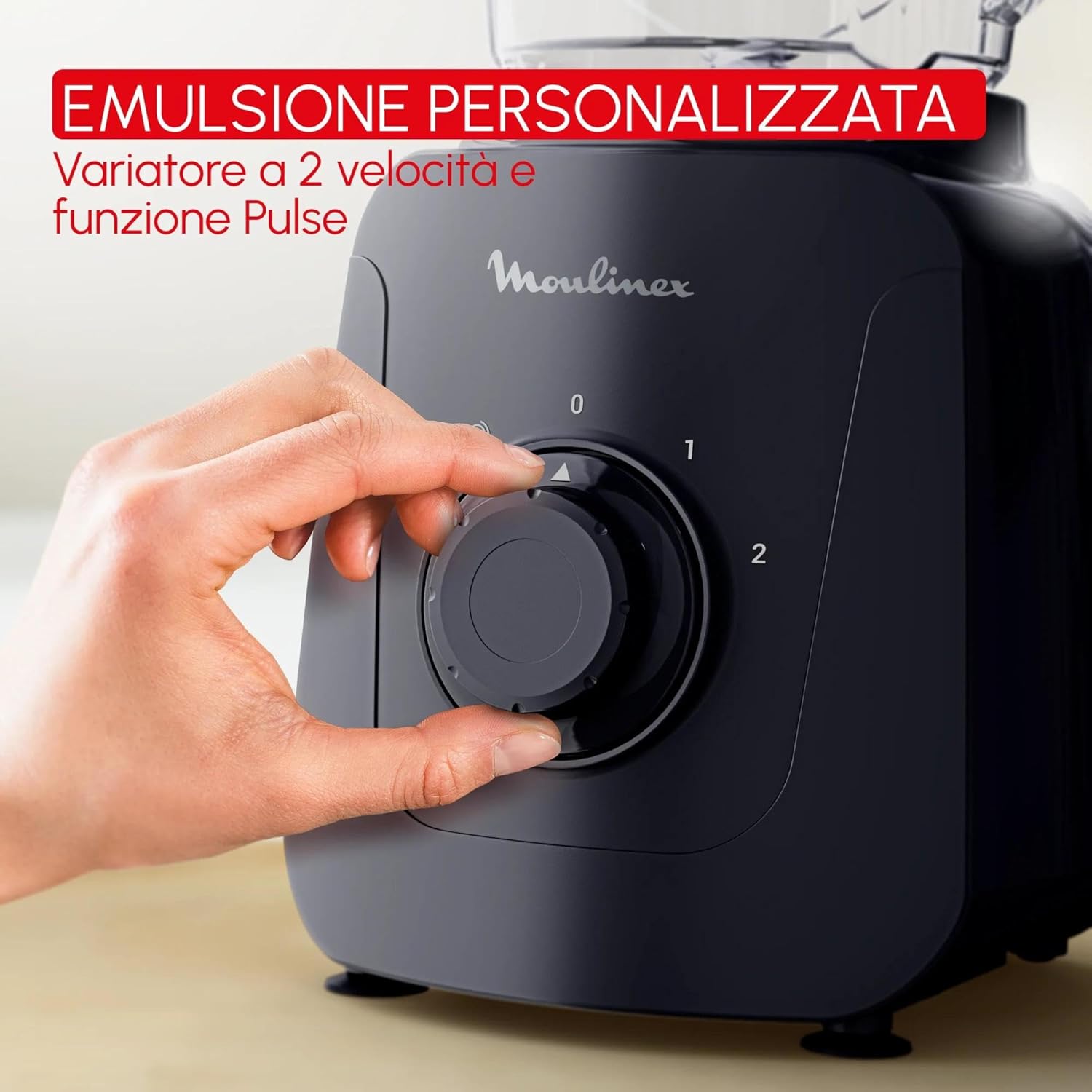 Detalle de Moulinex Blendforce Essential: Frullatore Multifunzione da 450 W con 1.85 L e tritaghiaccio