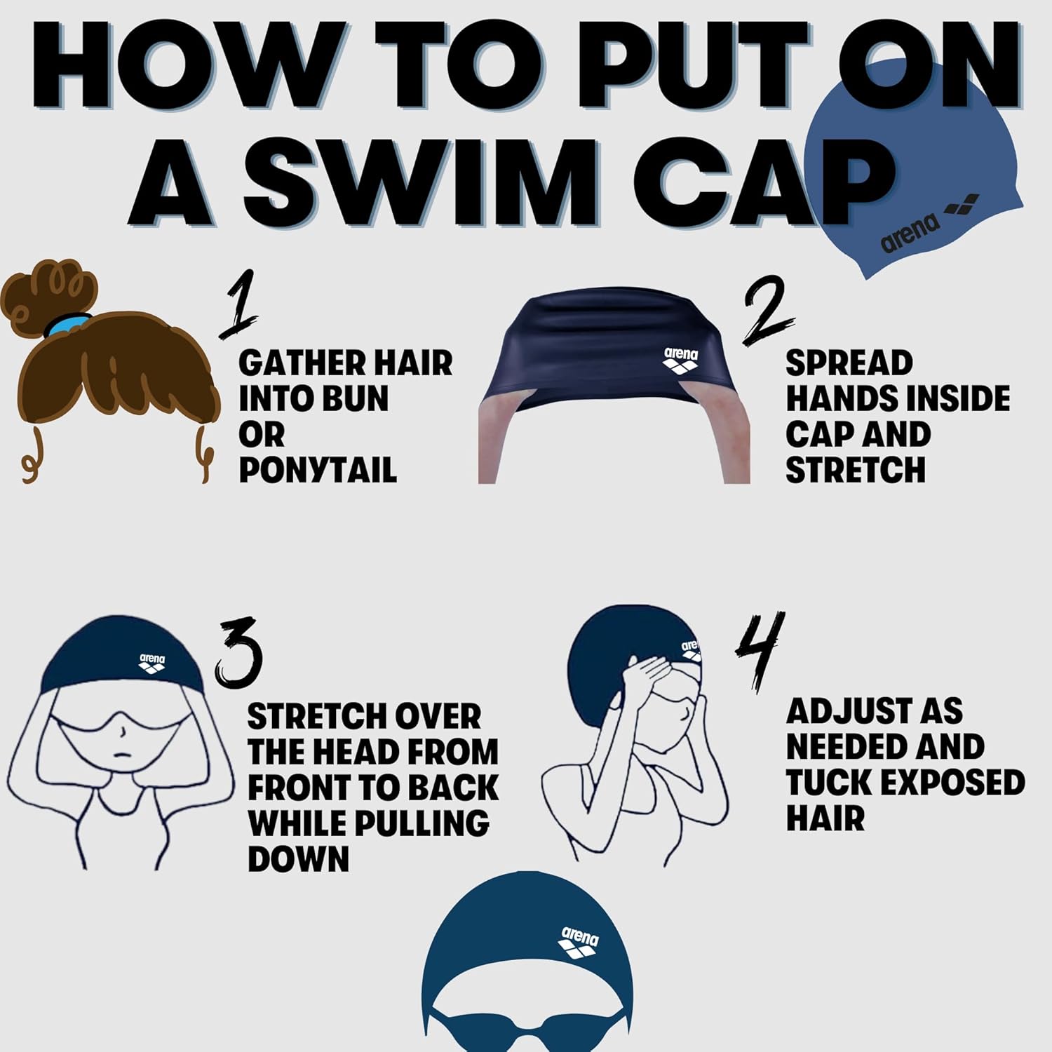 Thumbnail 4 de Arena Bonnet de bain adulte Pop Art — Silicone, confort et maintien fiable pour le fitness