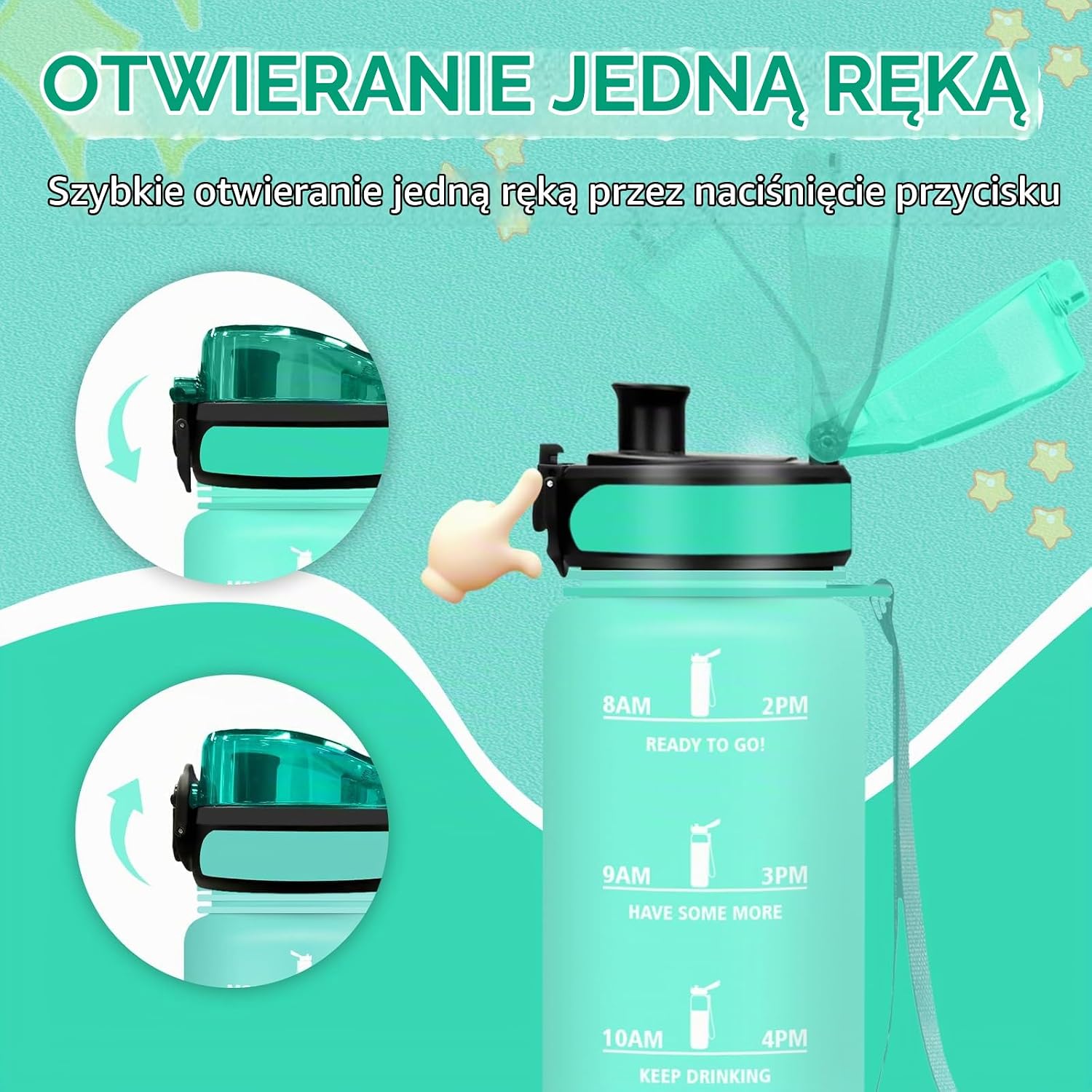 Thumbnail 4 de Grsta Grsta-TY-SHZYG-500ML-M-Blue-Green-3245C – butelka 500 ml z filtrem i skalą czasu