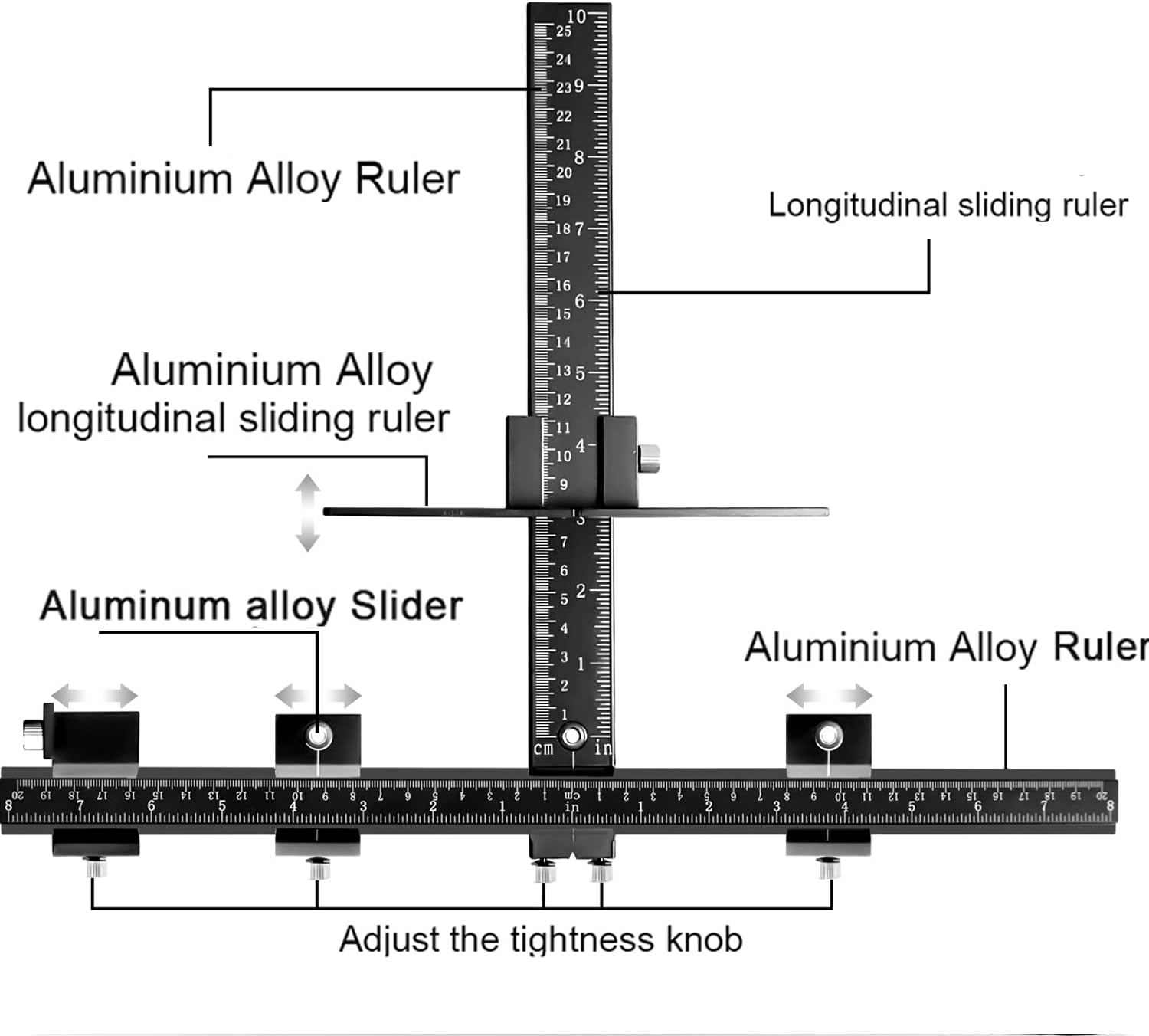 Detalle 2 de King&Charles Cabinet Hardware Jig, Aluminum