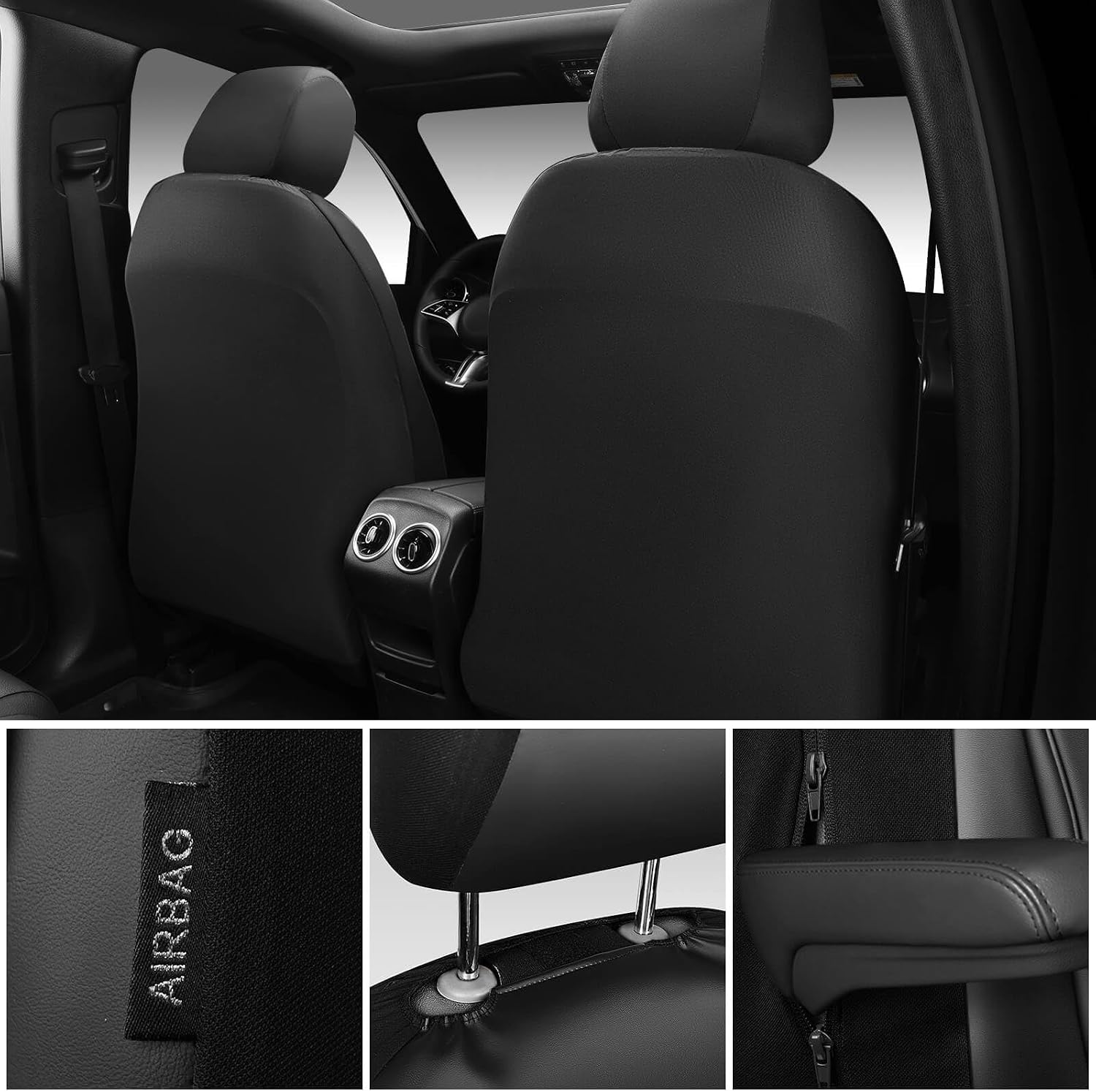 Thumbnail 1 de CAR PASS 3D Foam Faux Leather Seat Covers — Waterproof