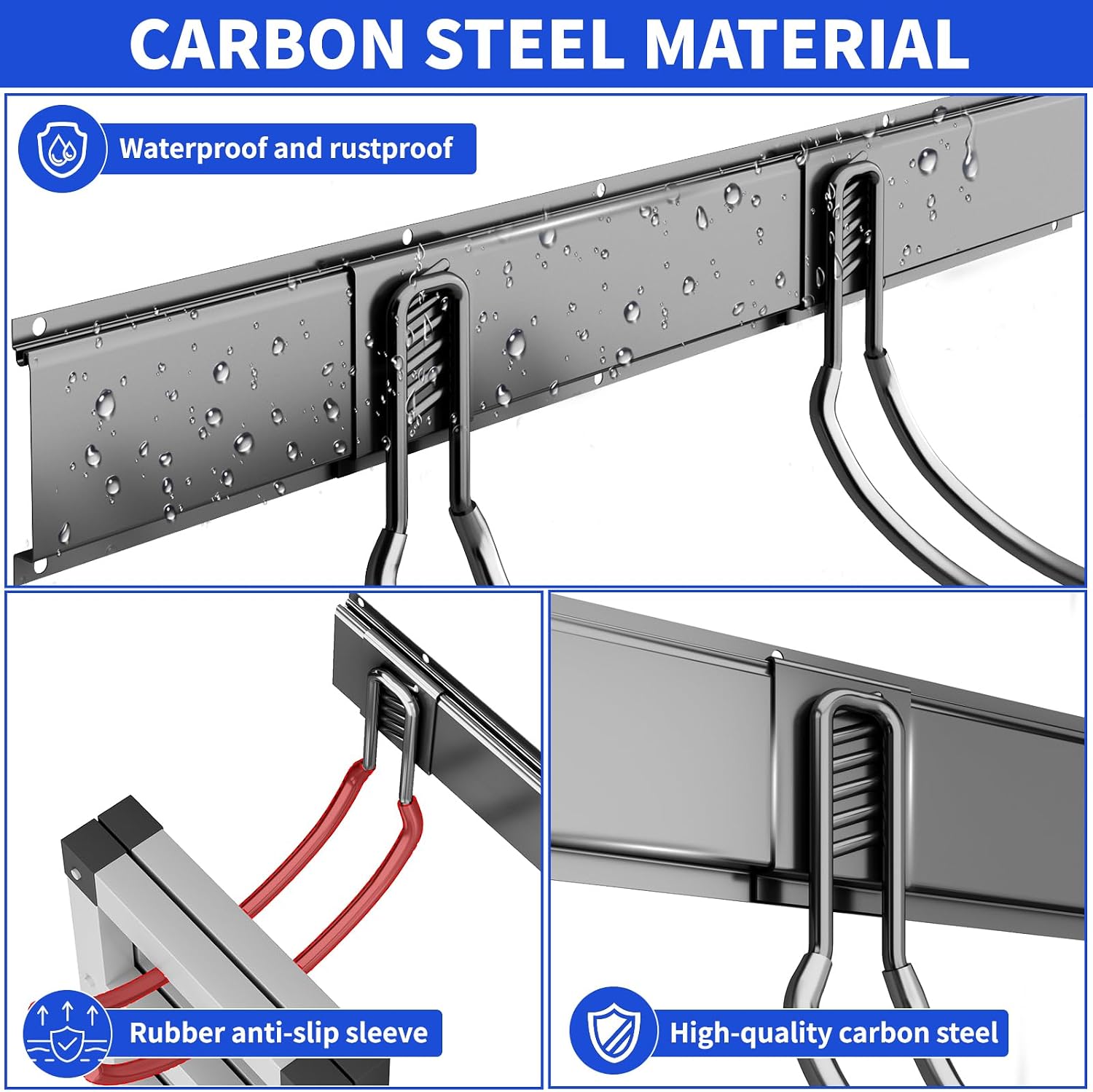 Detalle 1 de CRXCRC-003 64-Inch Wall-Mount Tool Organizer with 10 Adjustable Hooks