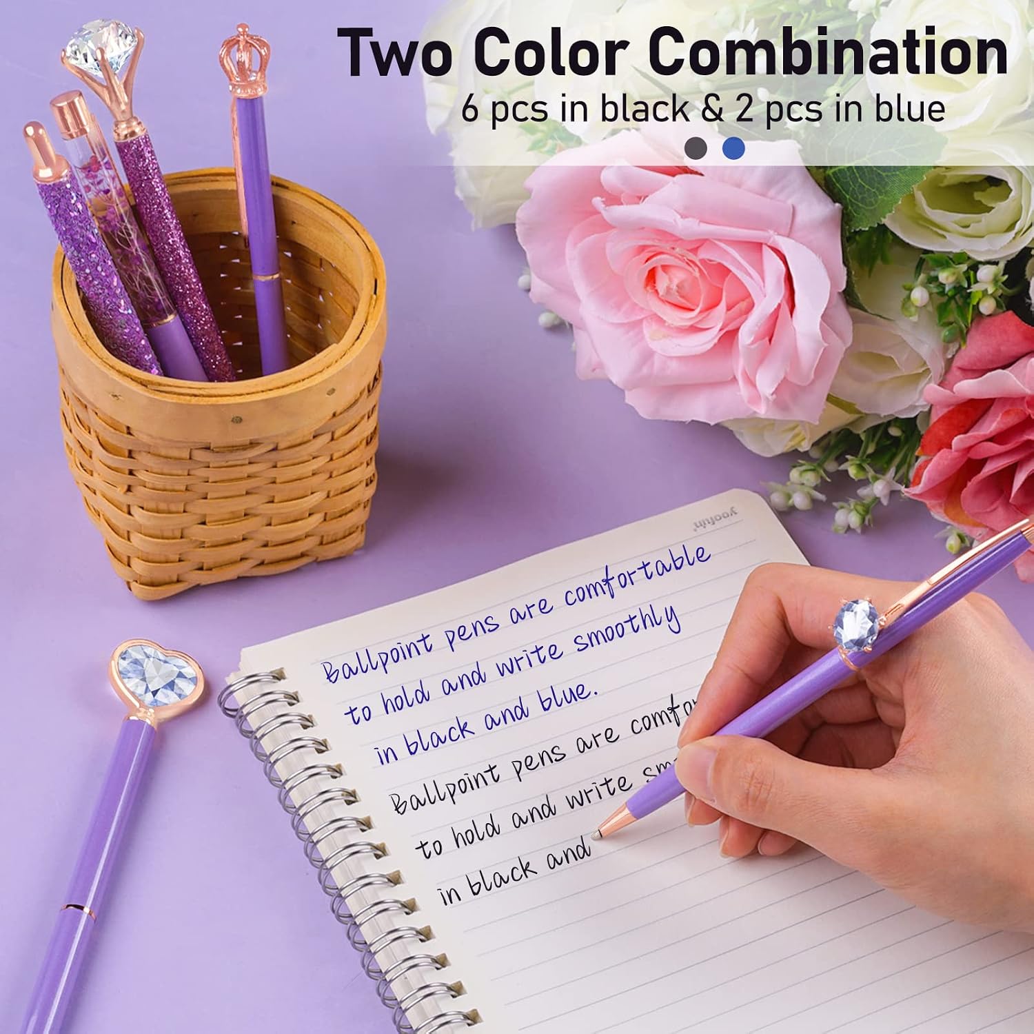 Detalle de WEMATE Metal Ballpoint Pens, 8-Piece Set