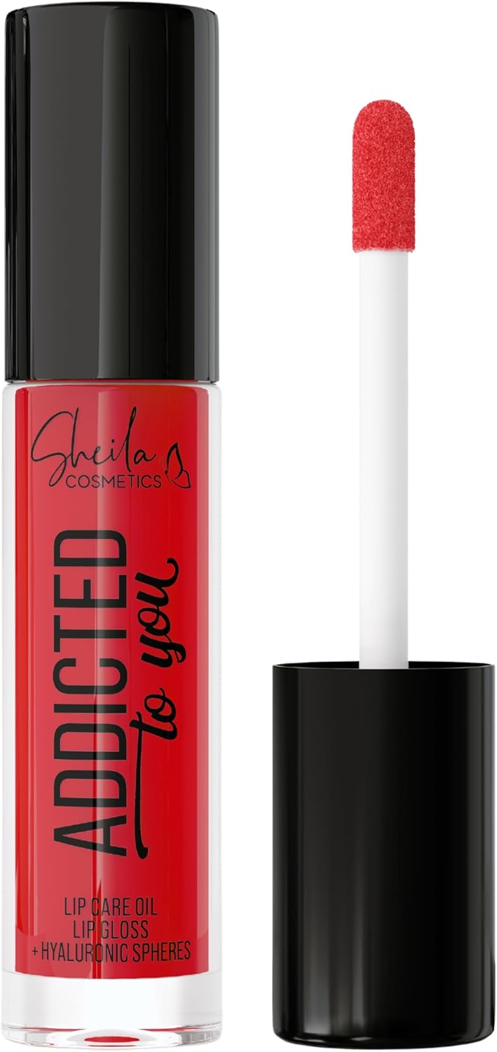 Sheila Cosmetics Addicted To You Lip Care Oil Lipgloss con Acido Ialuronico – Made in Italy (02 Melograno)