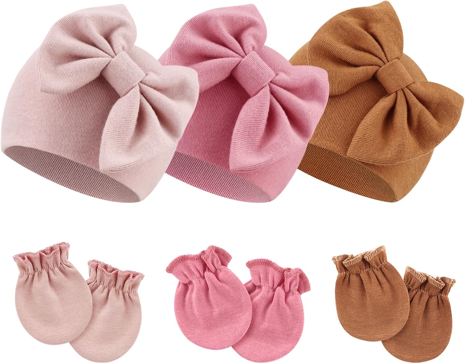 Detalle de DRESHOW Newborn Cotton Hat and Mittens 0–6 months