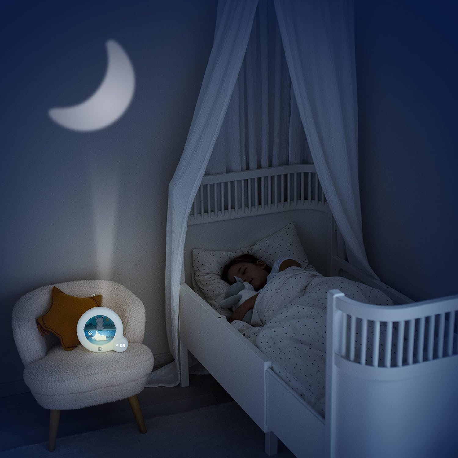 Thumbnail 1 de Pabobo Kid’Sleep Essential : indicateur de réveil éducatif avec veilleuse et projection