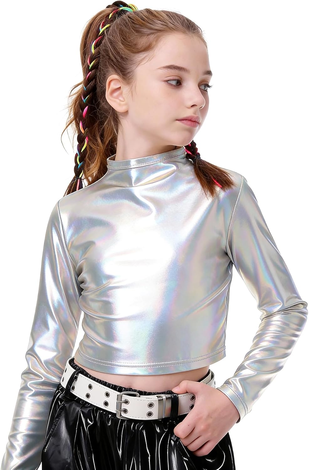 Thumbnail 2 de LOLANTA Top corto metallizzato bambina, mezza dolcevita