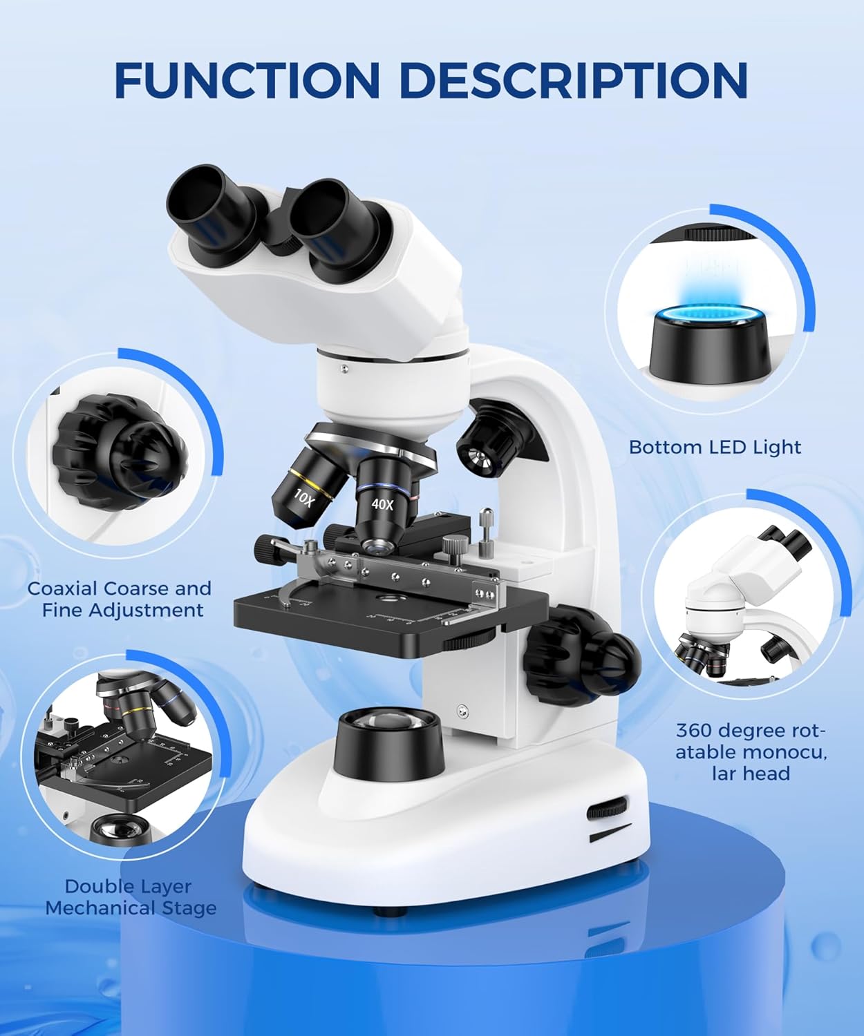 Thumbnail 6 de Compound Binocular Microscope 40X-2000X