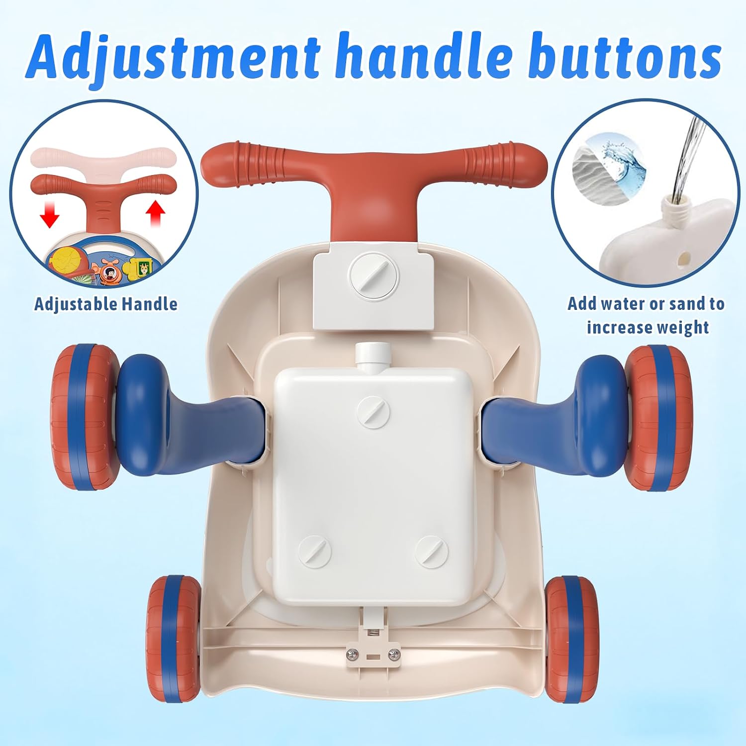 Thumbnail 6 de QDRAGON 6038 3-in-1 Toddler Push Walker with Detachable Activity Panel