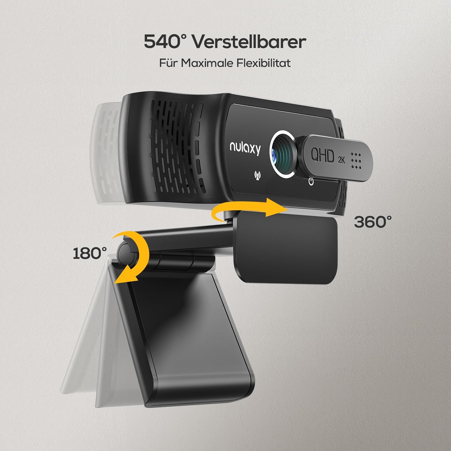 Thumbnail 5 de Nulaxy QHD 2K Webcam mit automatischer Lichtkorrektur, 2 Mikrofonen & 92° Ultra-Weitwinkel (C900-2K)