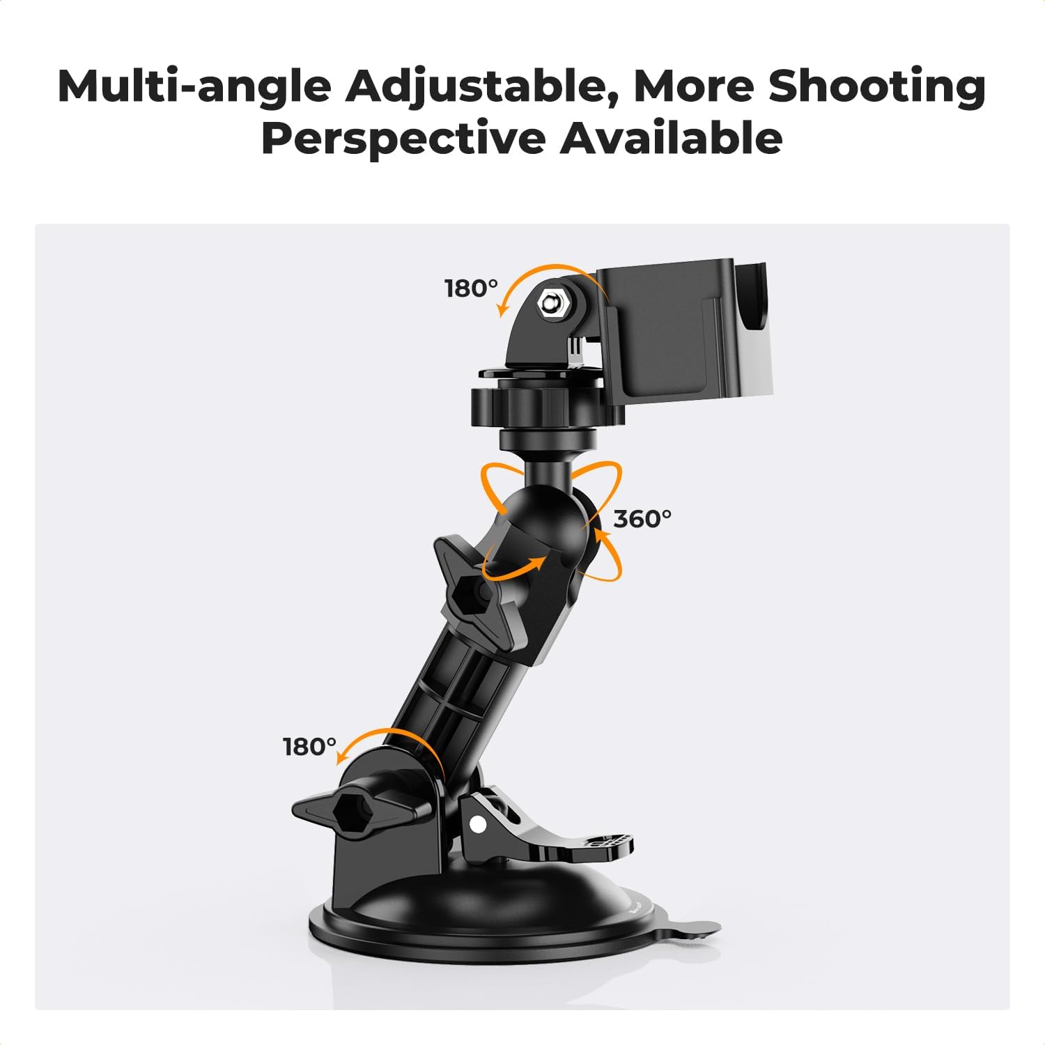 Detalle de K&F CONCEPT Support à Ventouse ABS – Compatible DJI Osmo Pocket 3 et Insta360