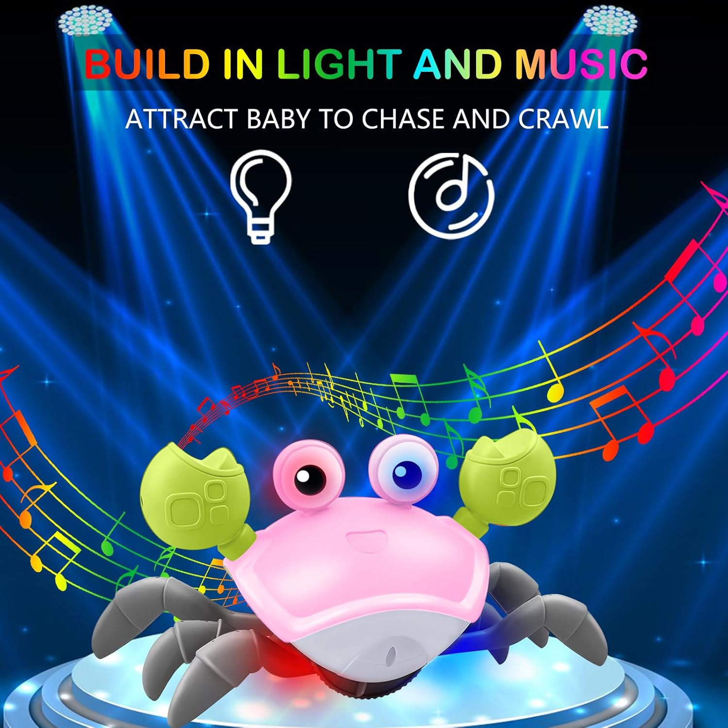 Thumbnail 4 de Plnmlls Crawling Crab Baby Toy with Music 36 Months