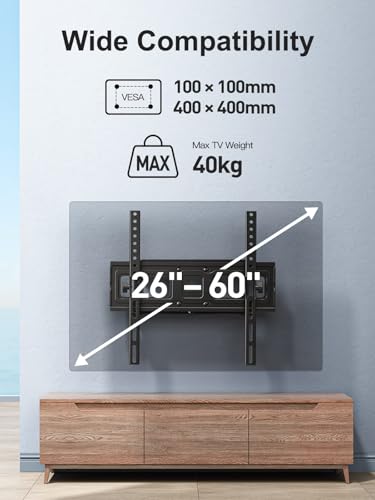 Detalle de Perlesmith Soporte Pared para TV 26-60" 🖥️ Extensible y Giratorio