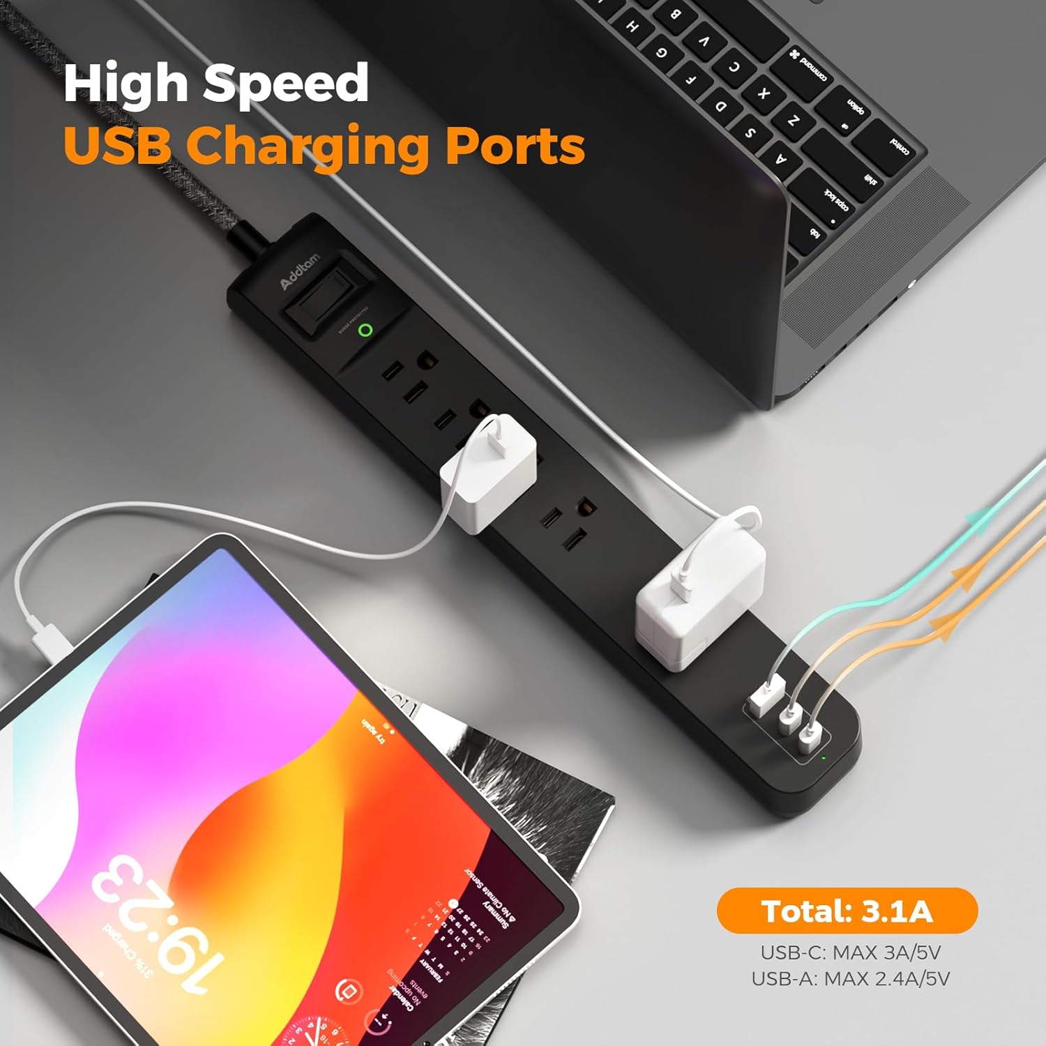 Thumbnail 2 de Power Strip Surge Protector 1875W, 2 Pack 🔌