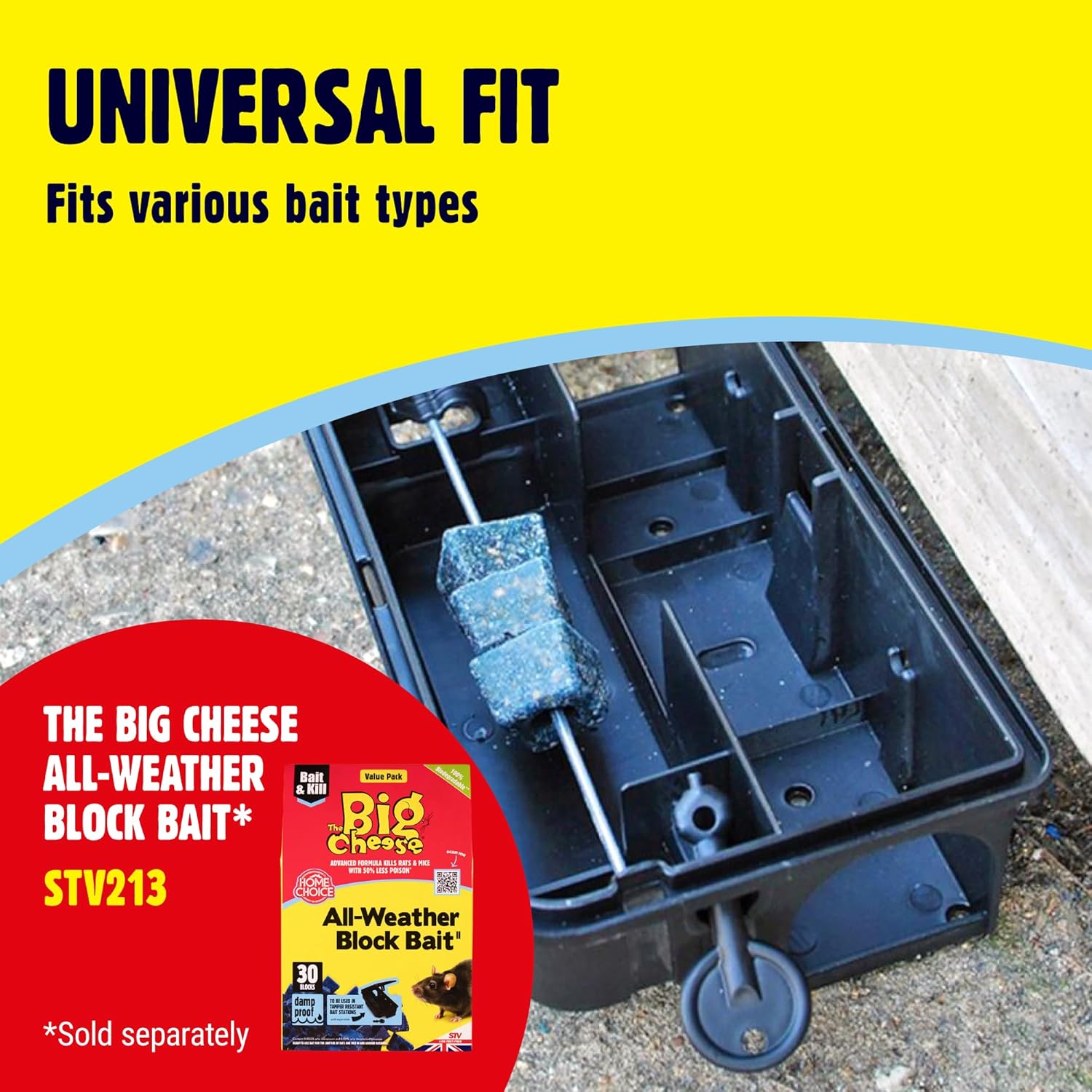 Detalle de The Big Cheese Rat & Mouse Bait Station: Reusable, Lockable & Weather-Proof