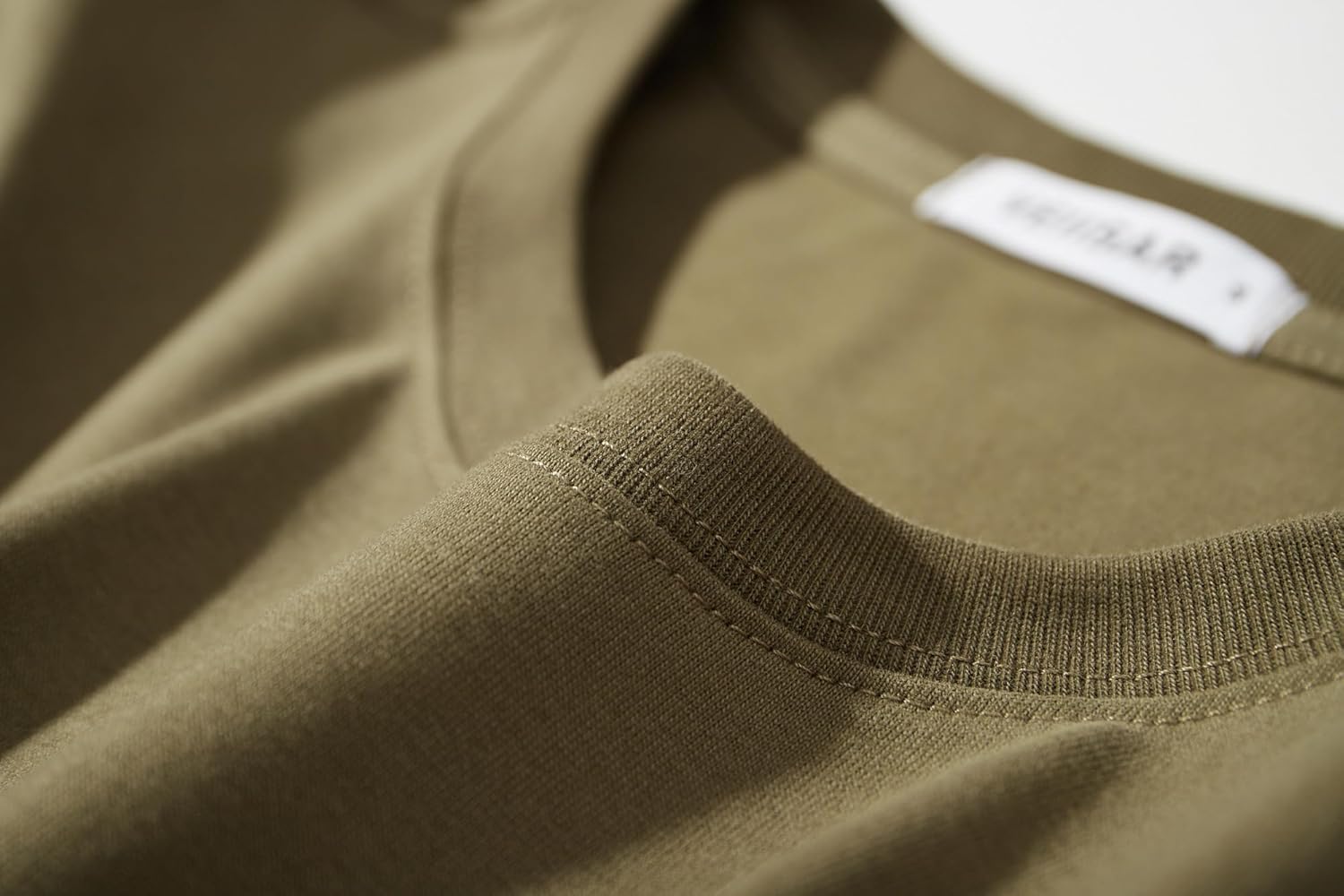 Thumbnail 4 de VEIISAR Herren dickes Langarm-Rundhals-T-Shirt aus 100% Baumwolle (Heavy Duty, pre-shrink)