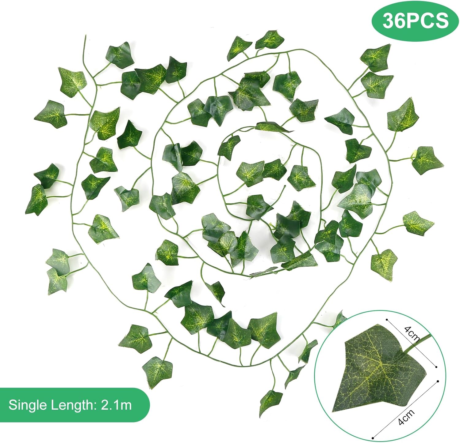 Thumbnail 1 de DazSpirit Hiedra Artificial 36 pz 75.6m