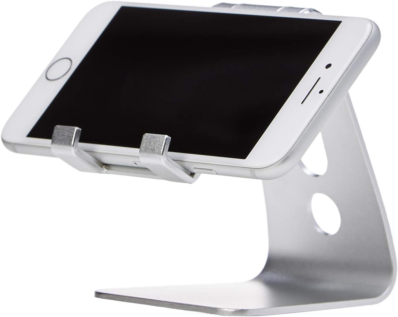 Thumbnail 6 de Amazon Basics Adjustable Aluminium Phone Stand (silver) for iPhone & Android