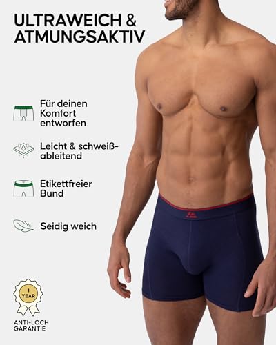 Detalle de DANISH ENDURANCE Bambus Boxershorts Herren – 6er/10er Pack, superweich und atmungsaktiv (3XL) mit oder ohne Eingriff
