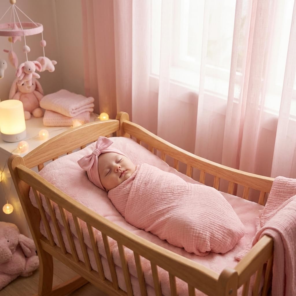 Detalle 2 de Hooyax Muslin Swaddle Blanket, 47.2 x 47.2 Inches