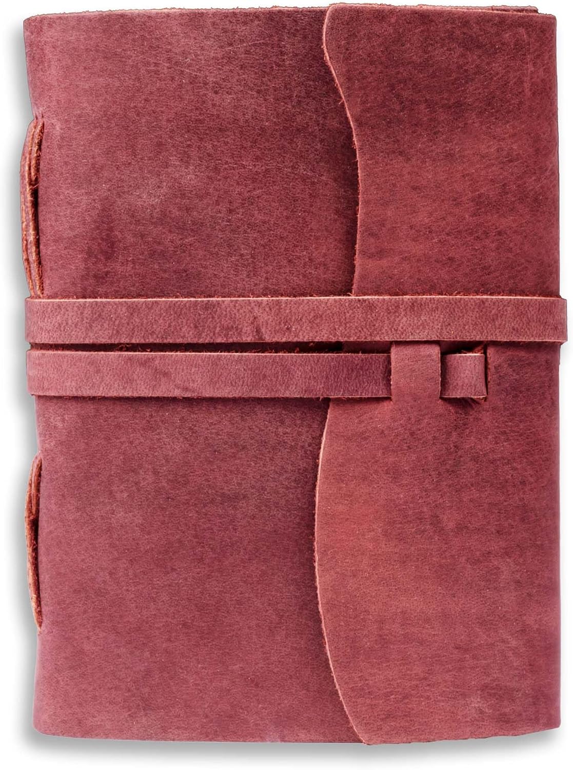 Thumbnail 2 de LEATHER VILLAGE Leather Journal, 7" x 5", Orchid Fuchsia, 220 Unlined Pages