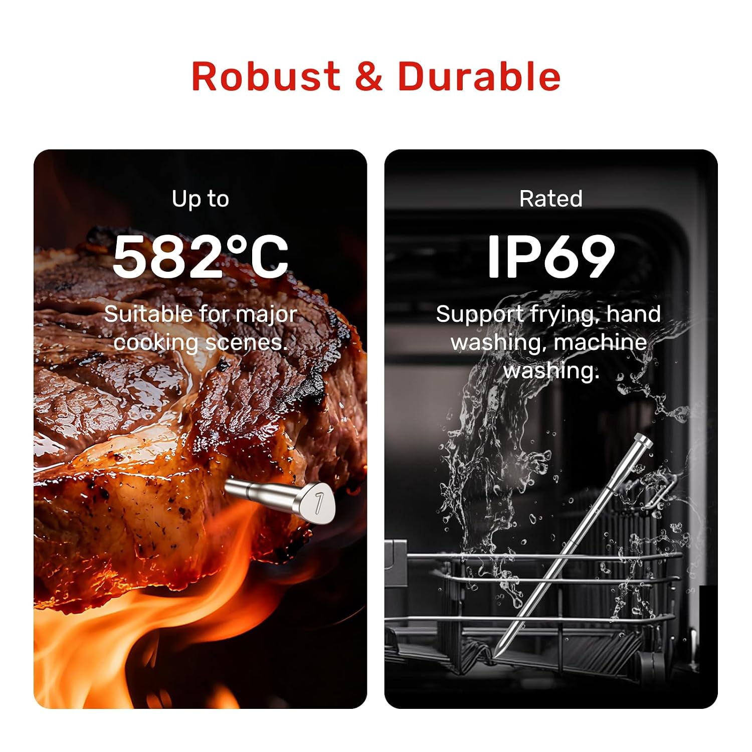 Thumbnail 6 de Meatmeet X Pro Wireless Meat Thermometer with Wi-Fi, Bluetooth & Dual Probes