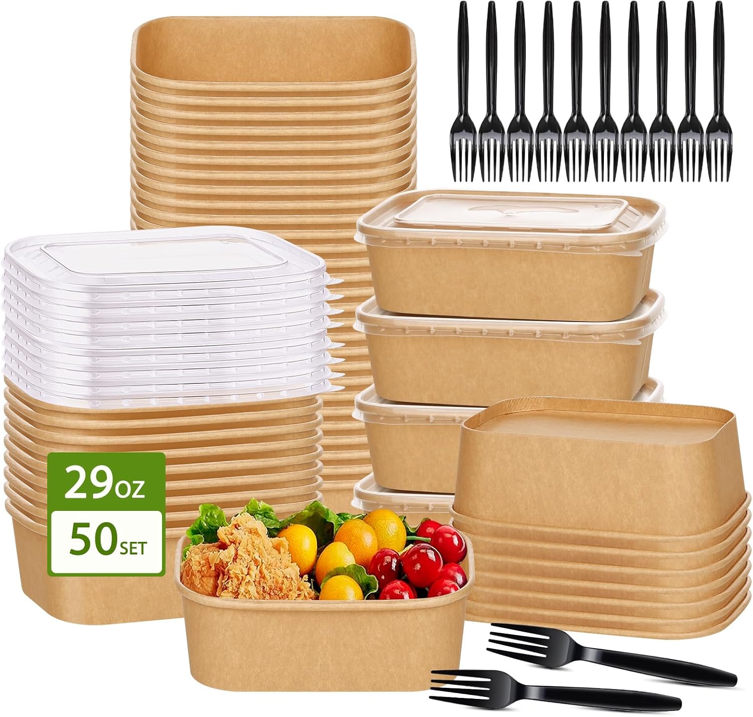 Detalle de DI QIU REN 29oz Disposable Kraft Paper Bowls