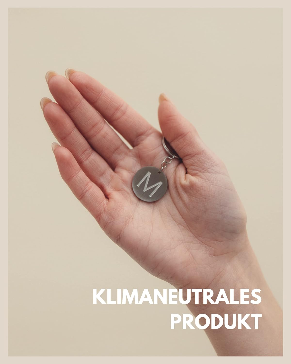 Thumbnail 5 de GD GOOD.designs Schlüsselanhänger Buchstabe mit Einkaufschip – personalisierbarer Anhänger aus Edelstahl, 23 mm