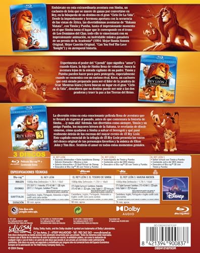 Detalle 2 de El Rey León Pack 3 películas (Blu-ray) 📀