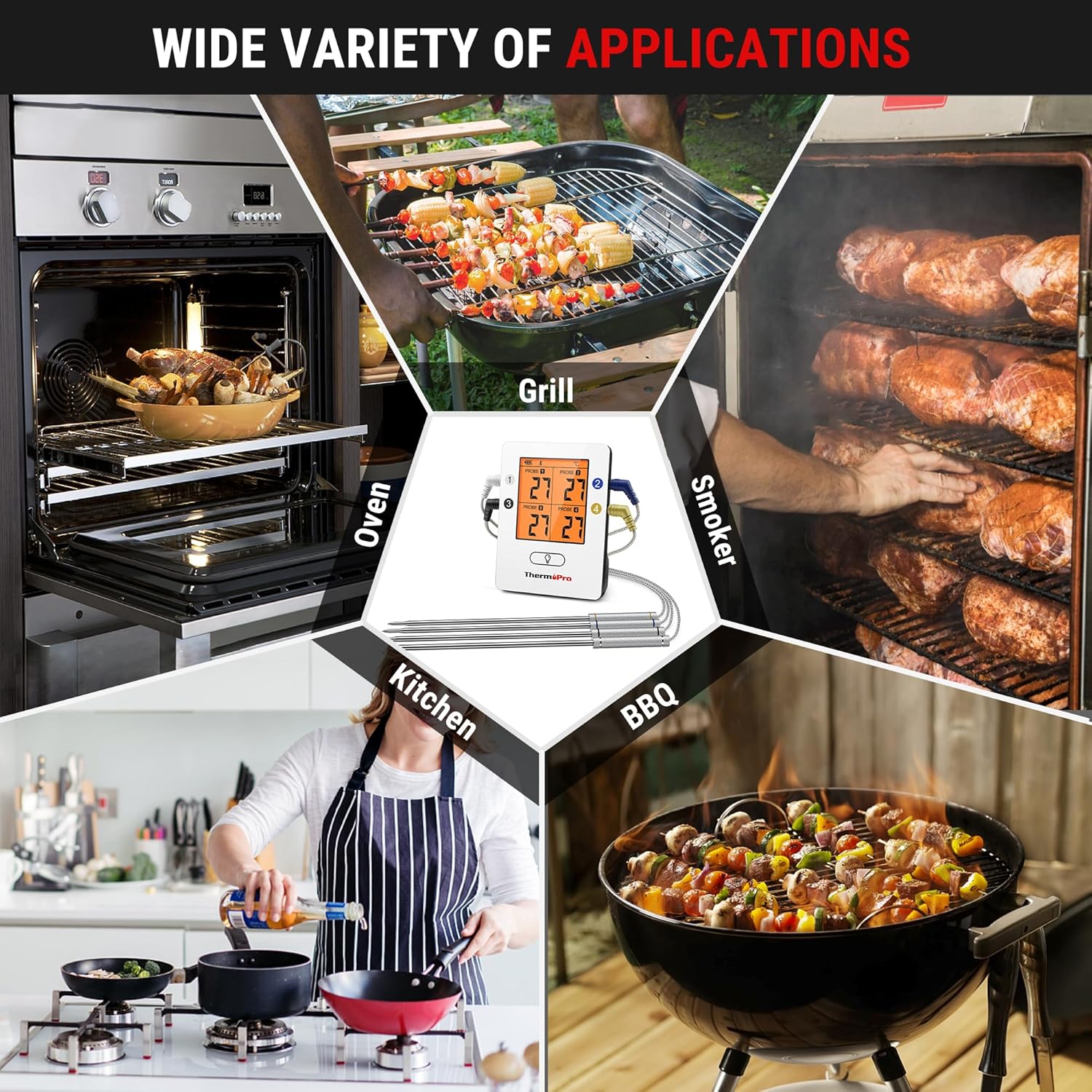 Thumbnail 6 de ThermoPro TP25 Bluetooth meat thermometer with 4 probes