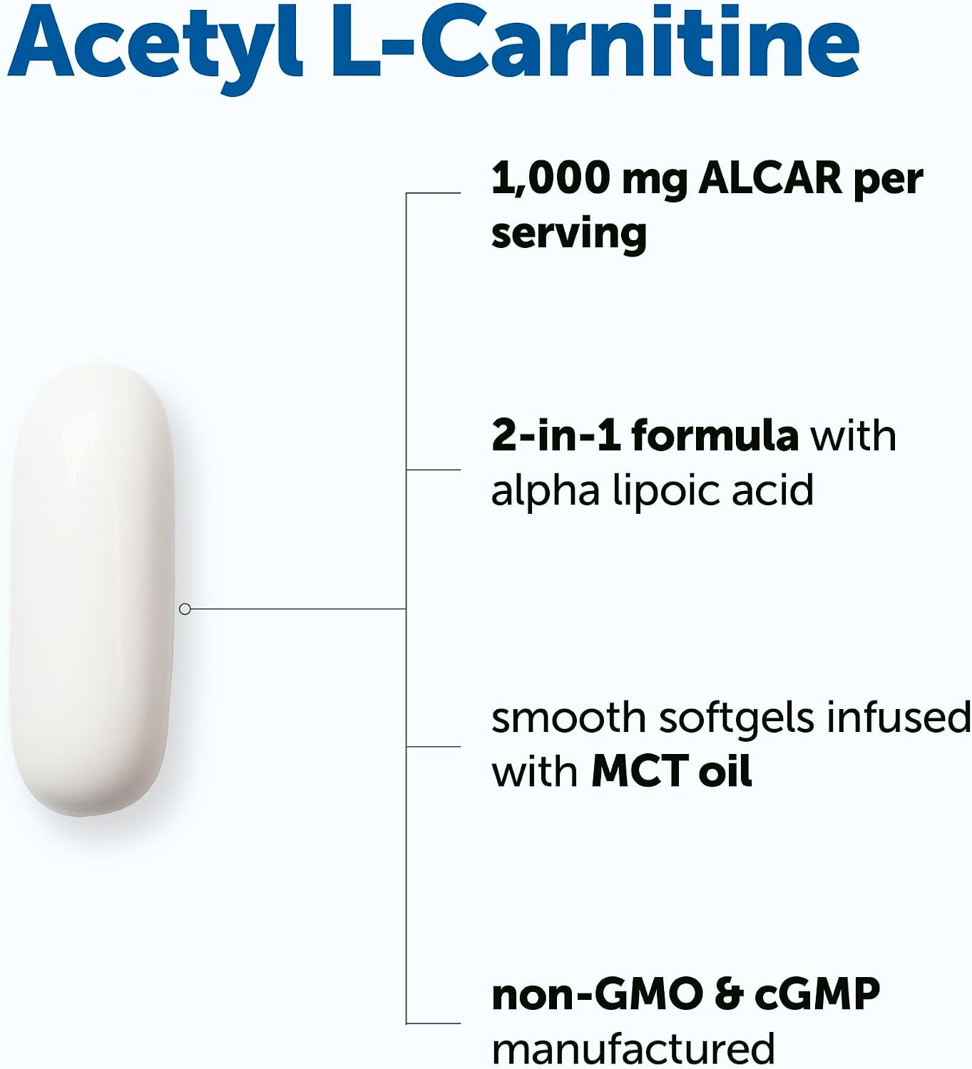 Detalle de Micro Ingredients Acetyl L-Carnitine Supplement 1000 mg