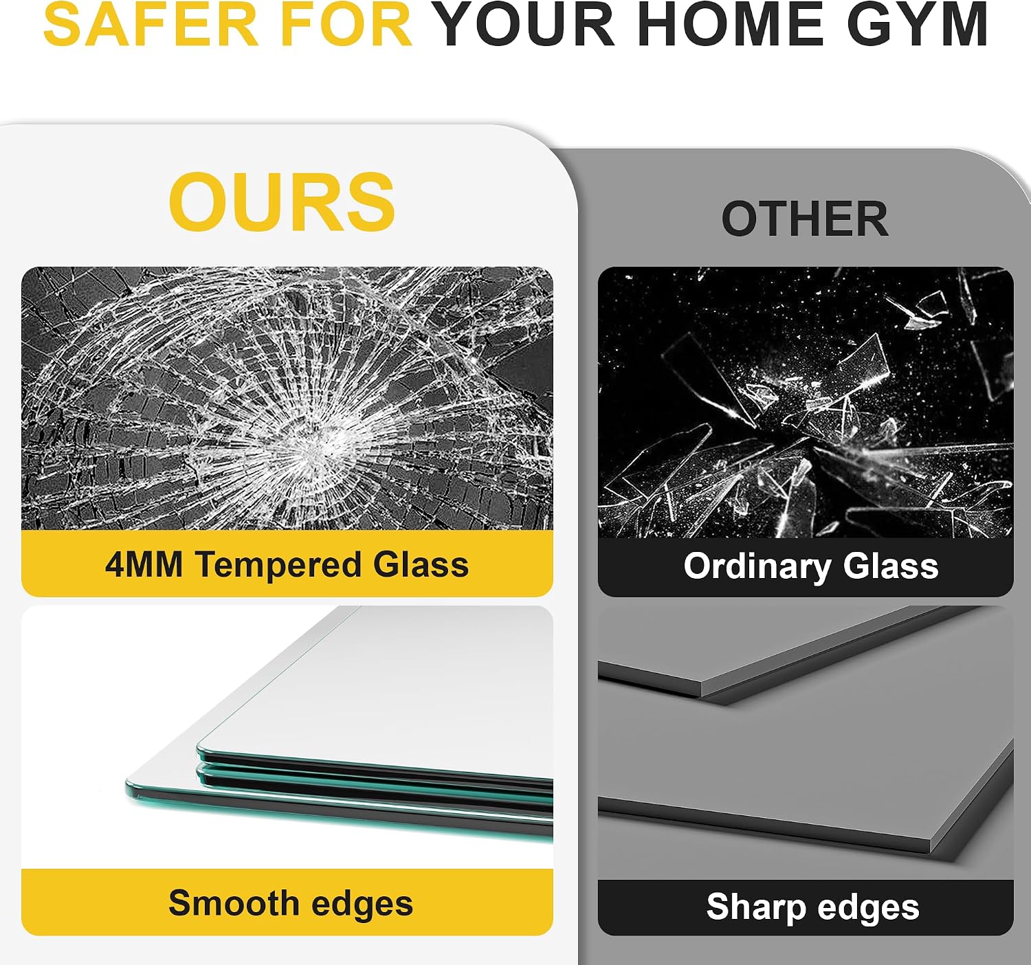 Thumbnail 4 de Home Gym Wall Mirrors, 50 x 25 Inches