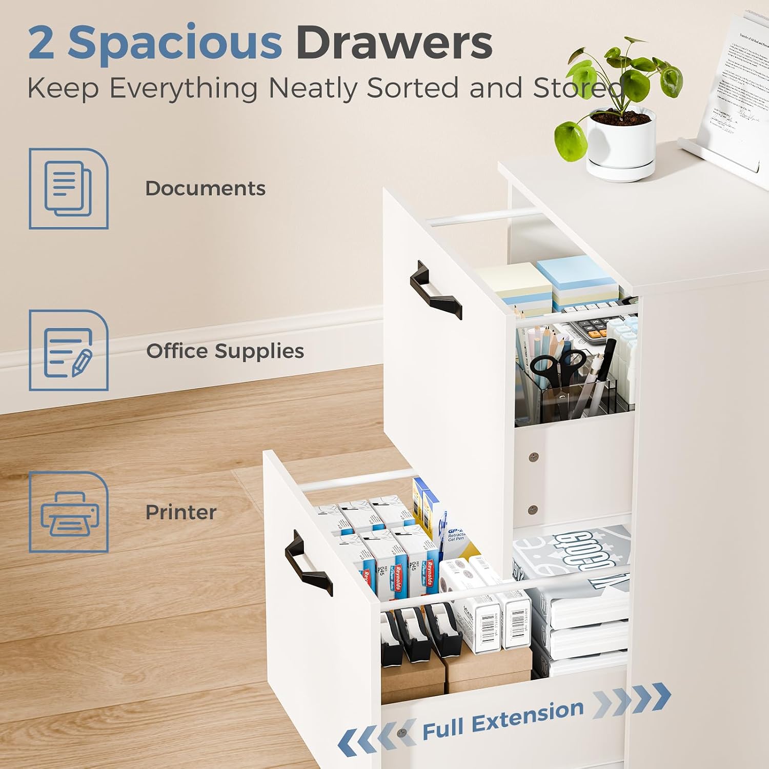 Detalle de DUMOS File Cabinet, White